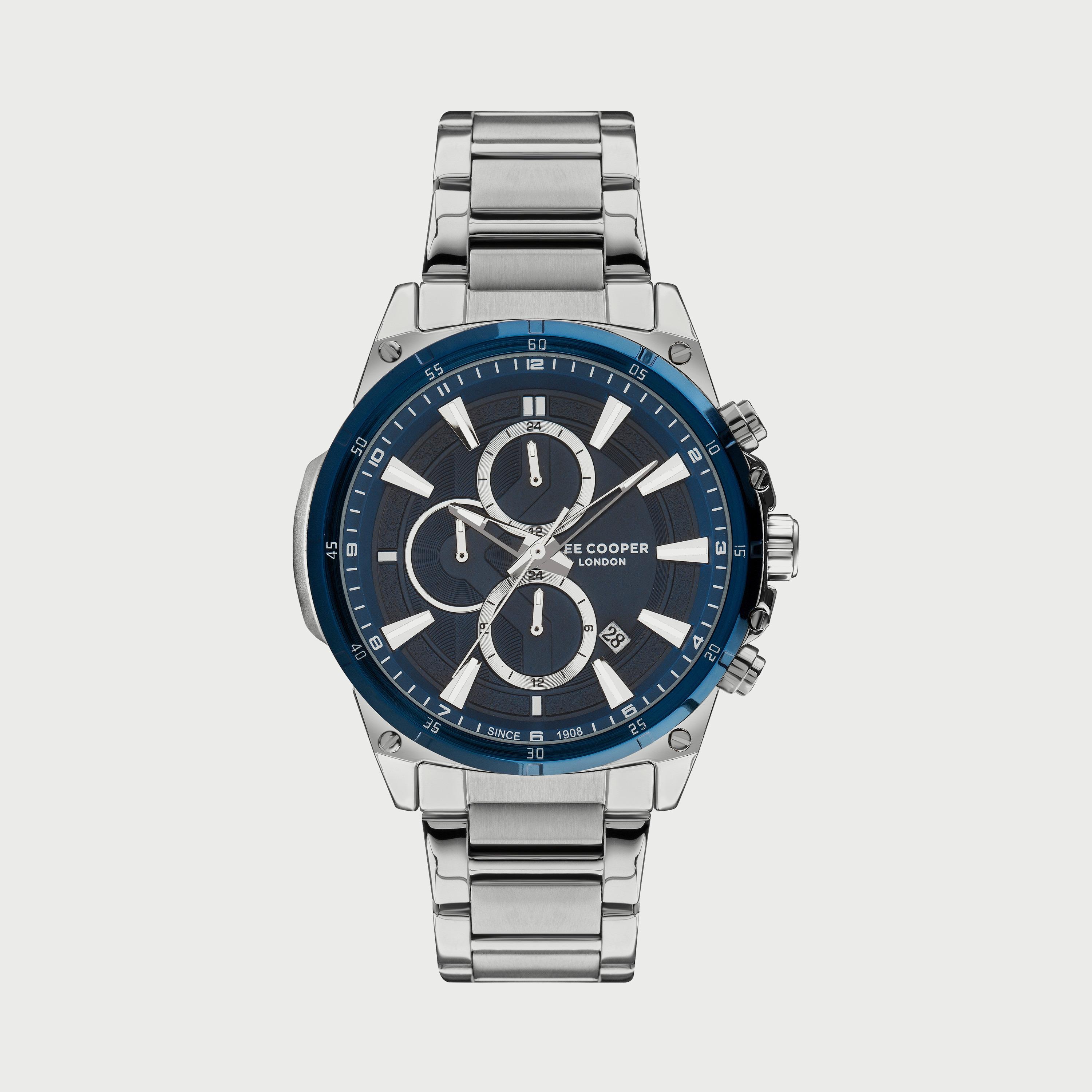 ساعة كرونوغراف للرجال بسوار الستانلس ستيل من لي كوبر LC07490.390-men-watchesandjewellery-watches-image-1