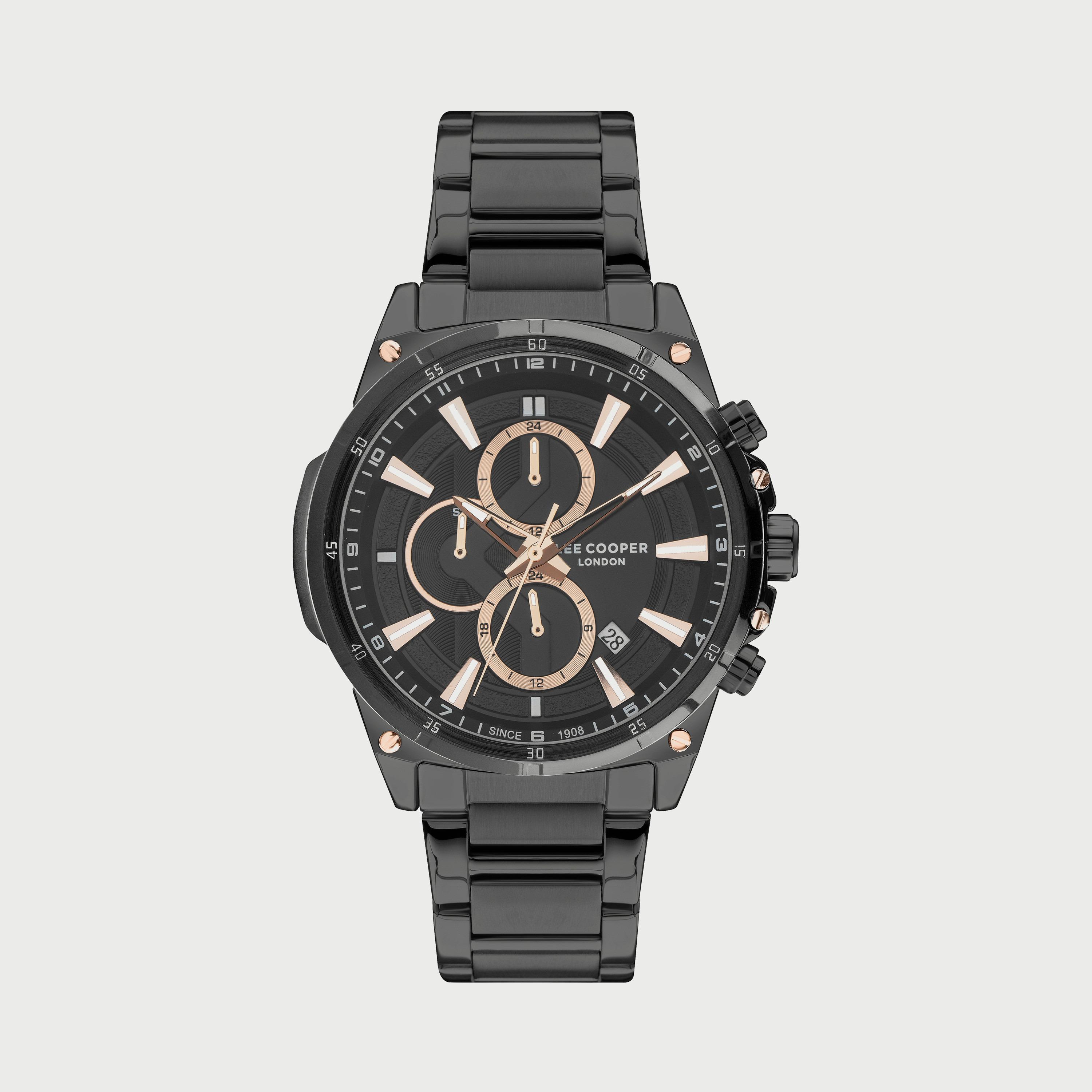 ساعة كرونوغراف للرجال بسوار الستانلس ستيل من لي كوبر LC07490.060-men-watchesandjewellery-watches-image-1