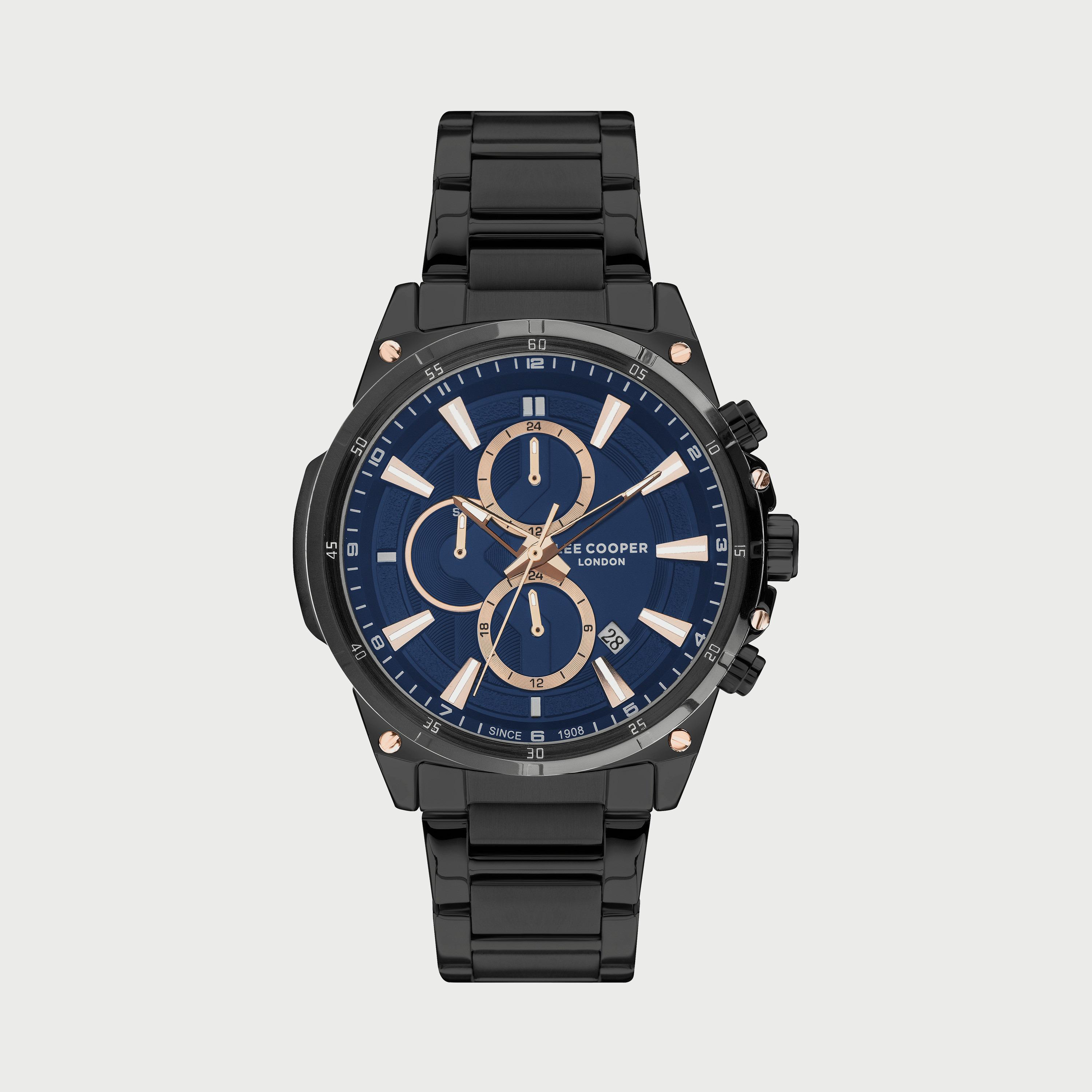 ساعة كرونوغراف للرجال بسوار الستانلس ستيل من لي كوبر LC07490.691-men-watchesandjewellery-watches-image-1