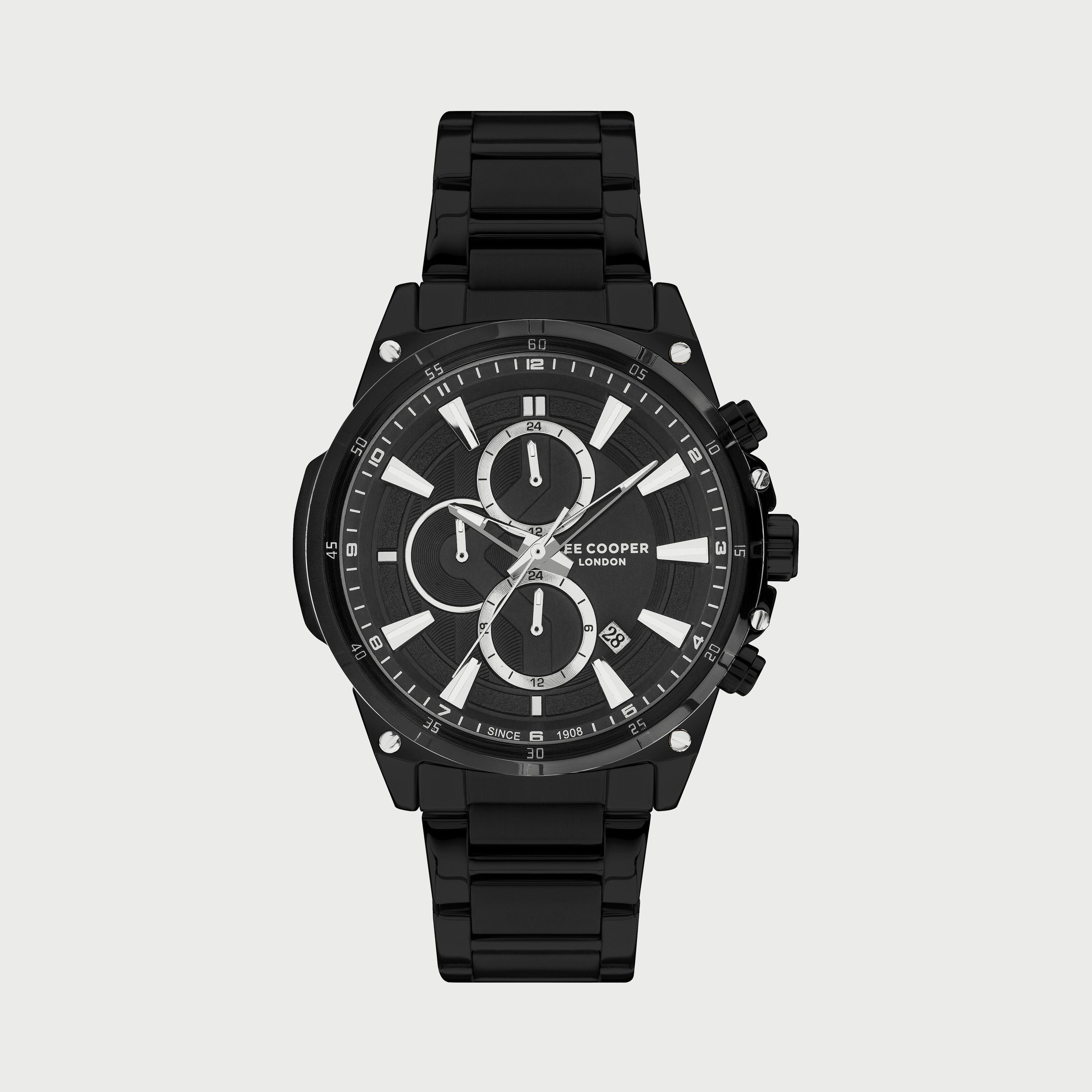 ساعة كرونوغراف للرجال بسوار الستانلس ستيل من لي كوبر LC07490.650-men-watchesandjewellery-watches-image-1