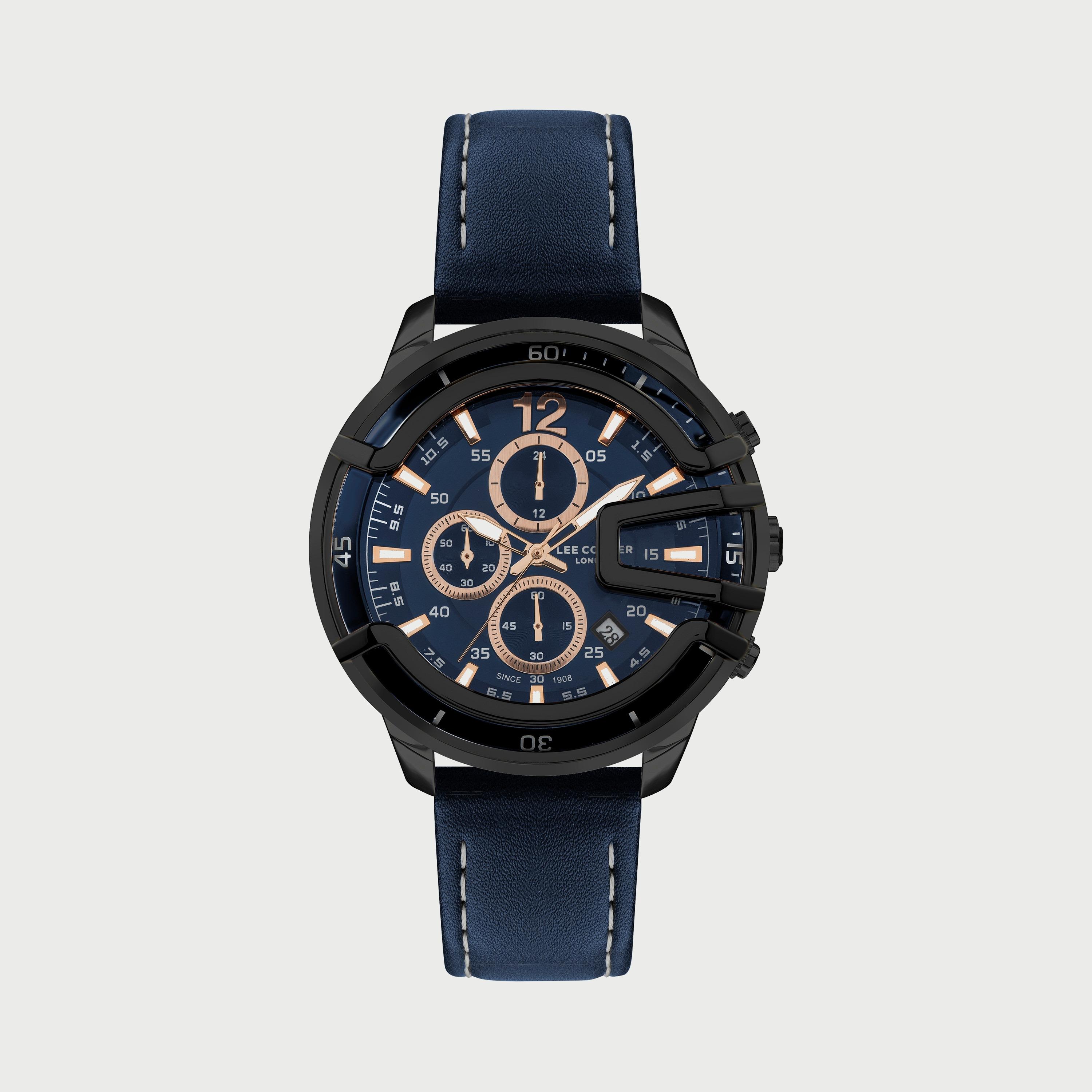 Lee Cooper Men's Chronograph Leather Strap Watch - LC07468.099 | 48 MM-men-watchesandjewellery-watches-image-1