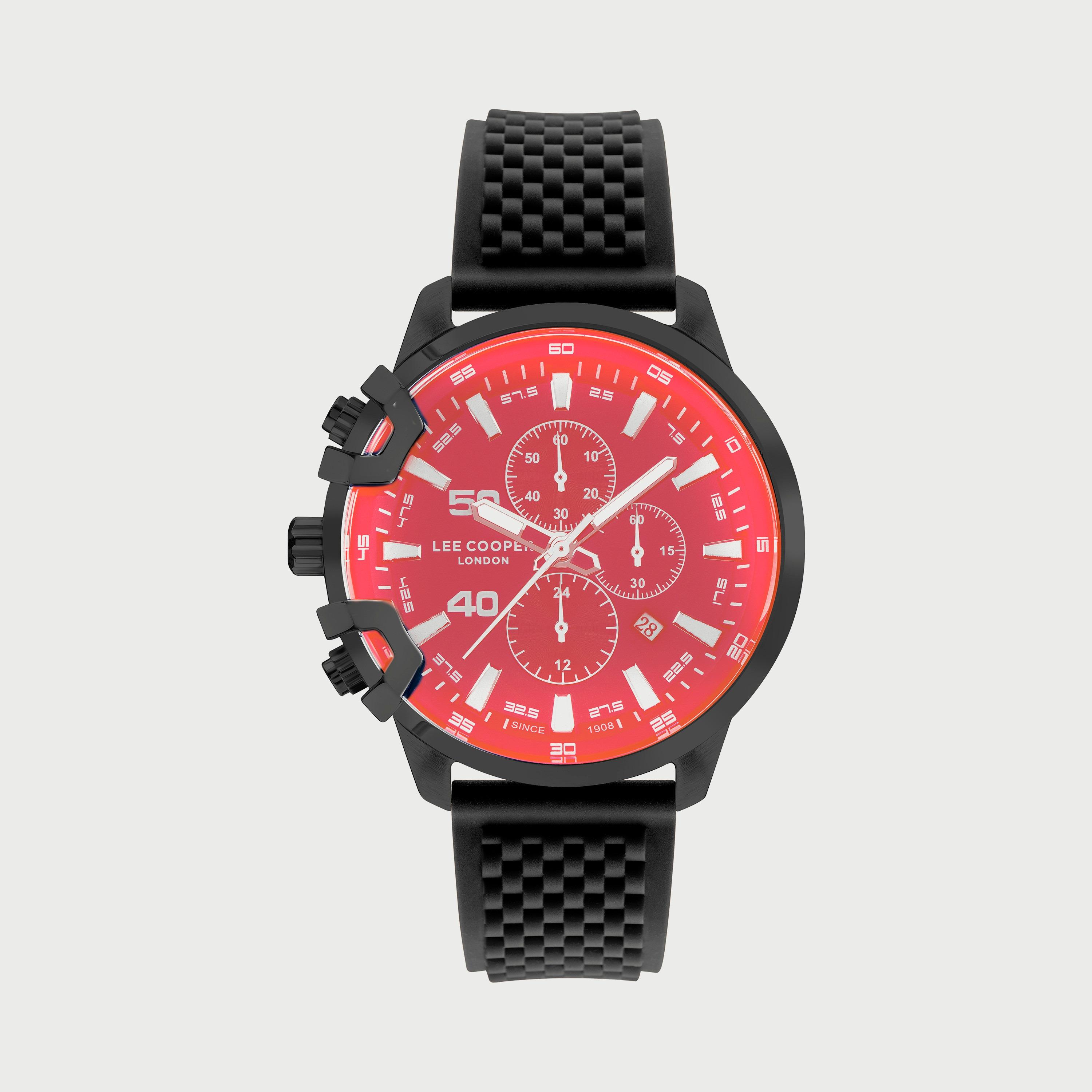 ساعة كرونوغراف للرجال بسوار سليكون من لي كوبر LC07470.651-men-watchesandjewellery-watches-image-1