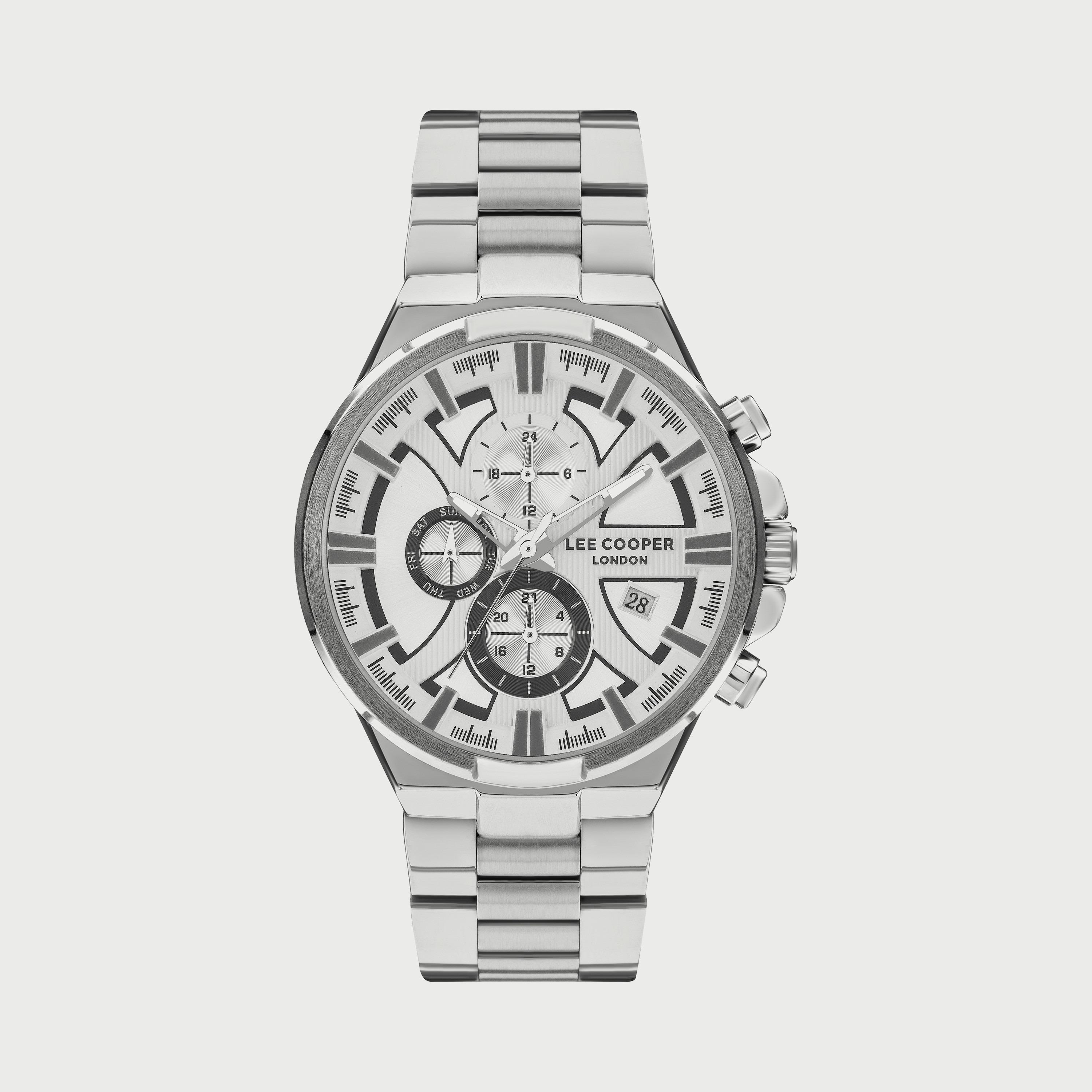 ساعة كرونوغراف للرجال بسوار الستانلس ستيل من لي كوبر LC07484.330-men-watchesandjewellery-watches-image-1