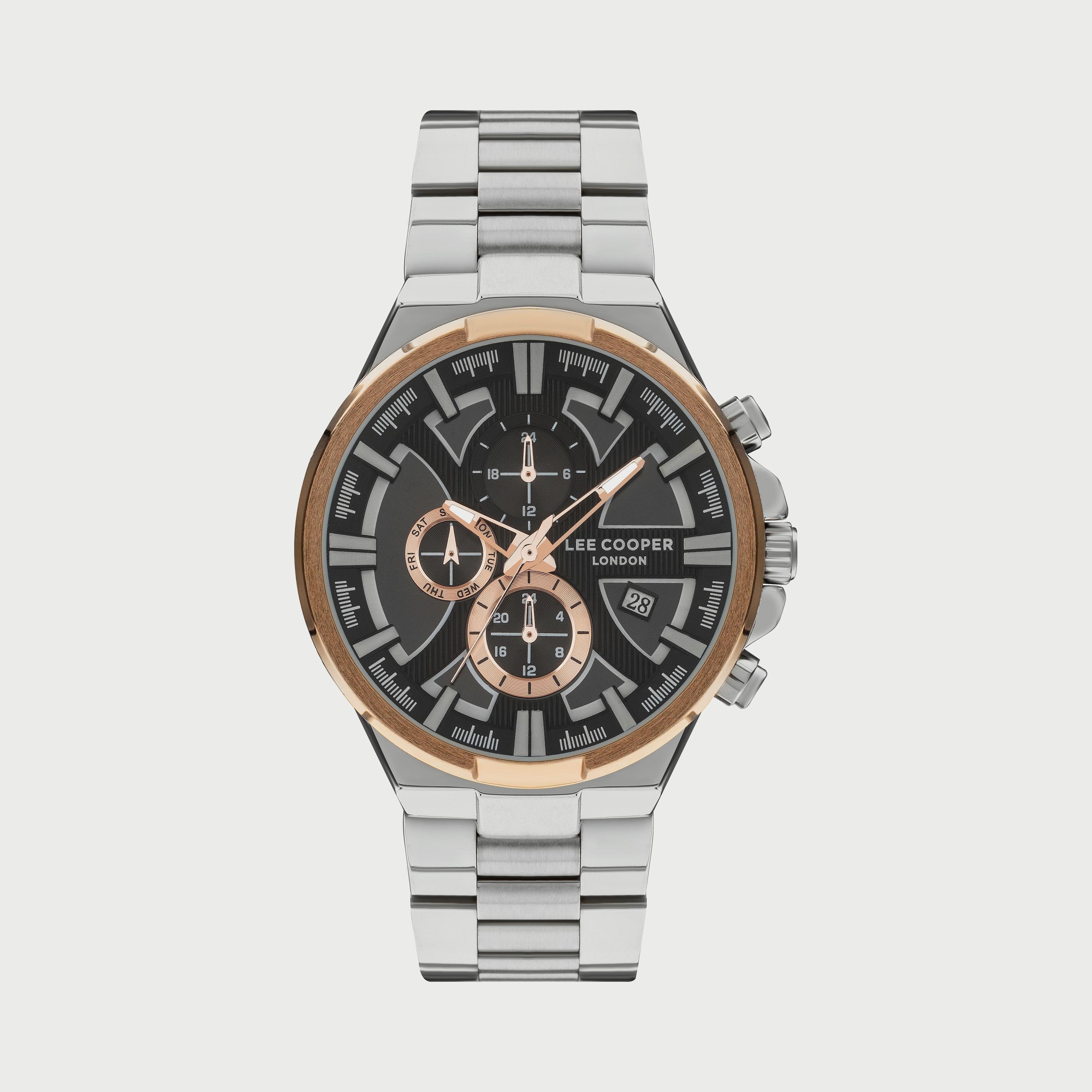 ساعة كرونوغراف للرجال بسوار الستانلس ستيل من لي كوبر LC07484.550-men-watchesandjewellery-watches-image-1