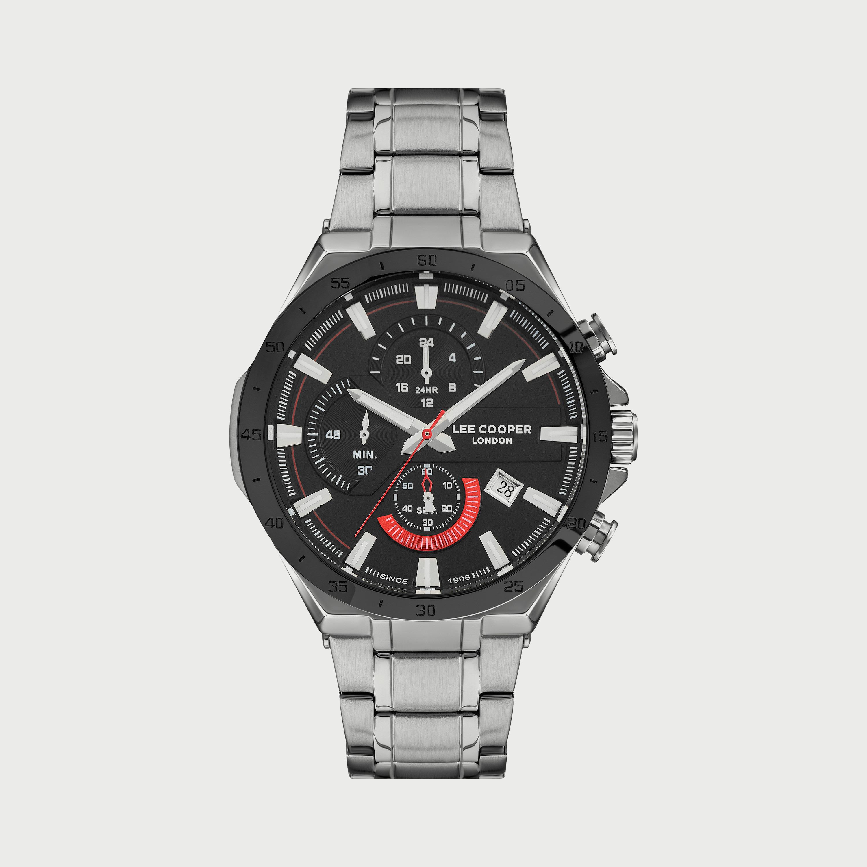 ساعة كرونوغراف للرجال بسوار الستانلس ستيل من لي كوبر LC07258.350-men-watchesandjewellery-watches-image-1