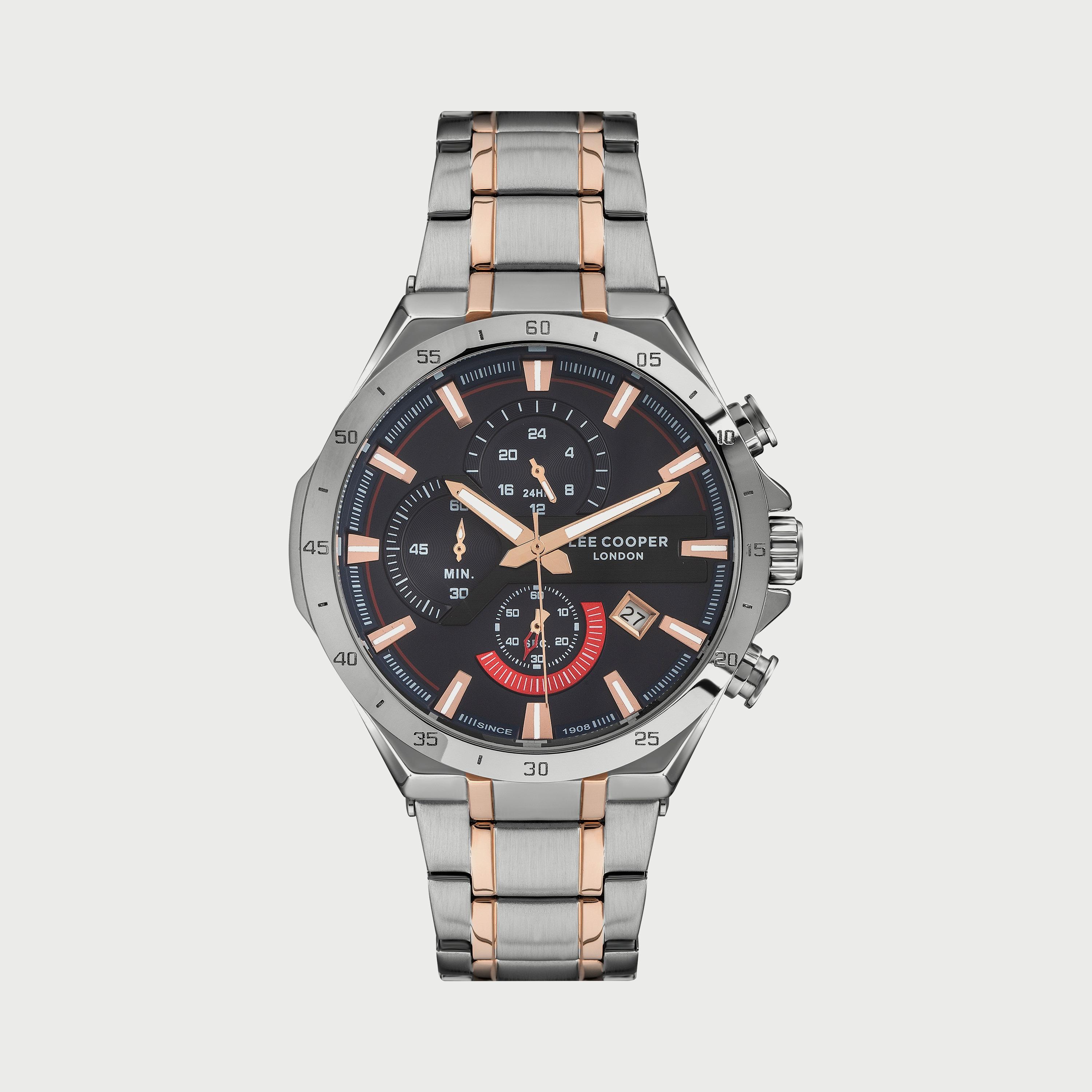 ساعة لي كوبر للرجال كرونوغراف بسوار ستانلس ستيل - LC07258.590-men-watchesandjewellery-watches-image-1
