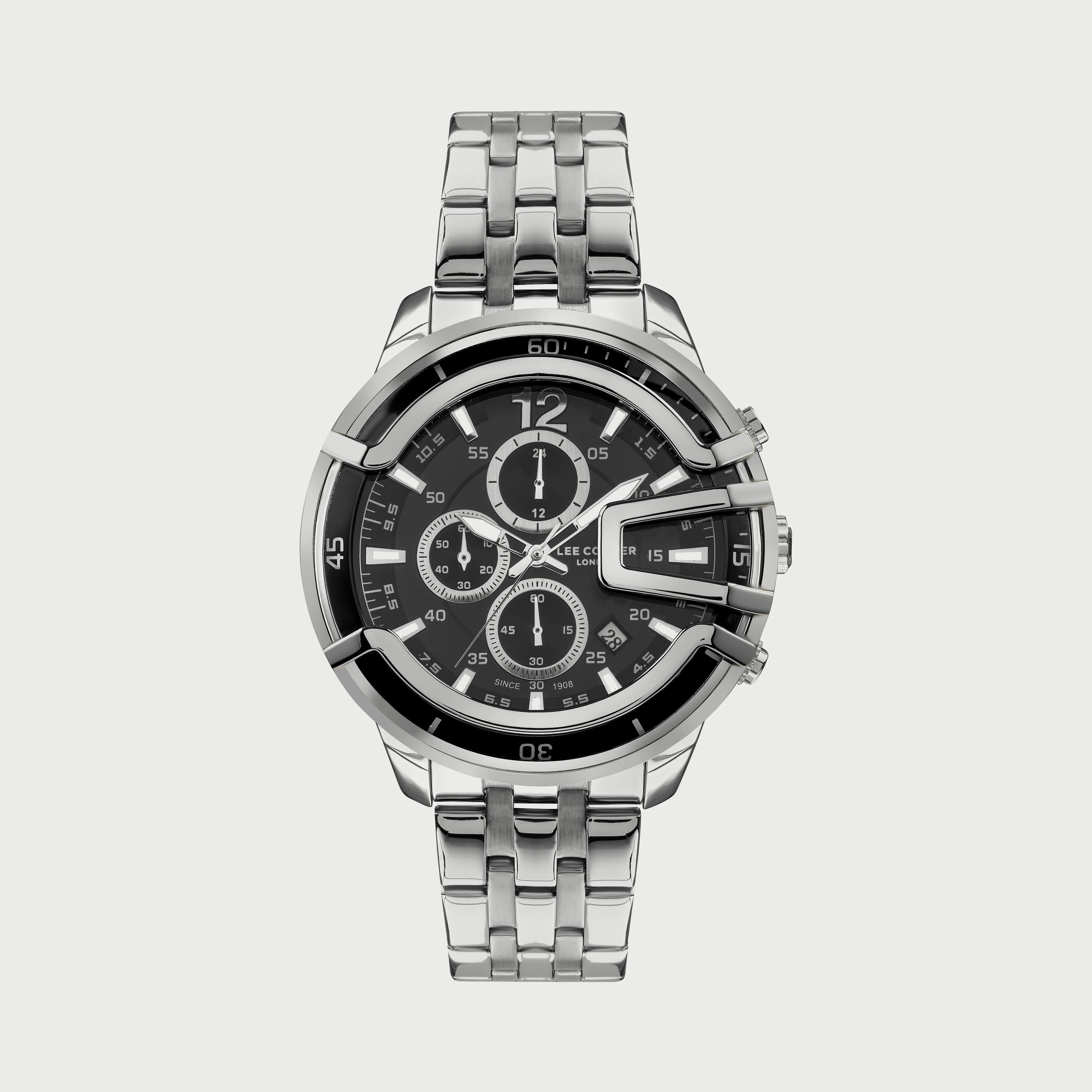 ساعة كرونوغراف للرجال بسوار الستانلس ستيل من لي كوبر LC07467.350-men-watchesandjewellery-watches-image-1