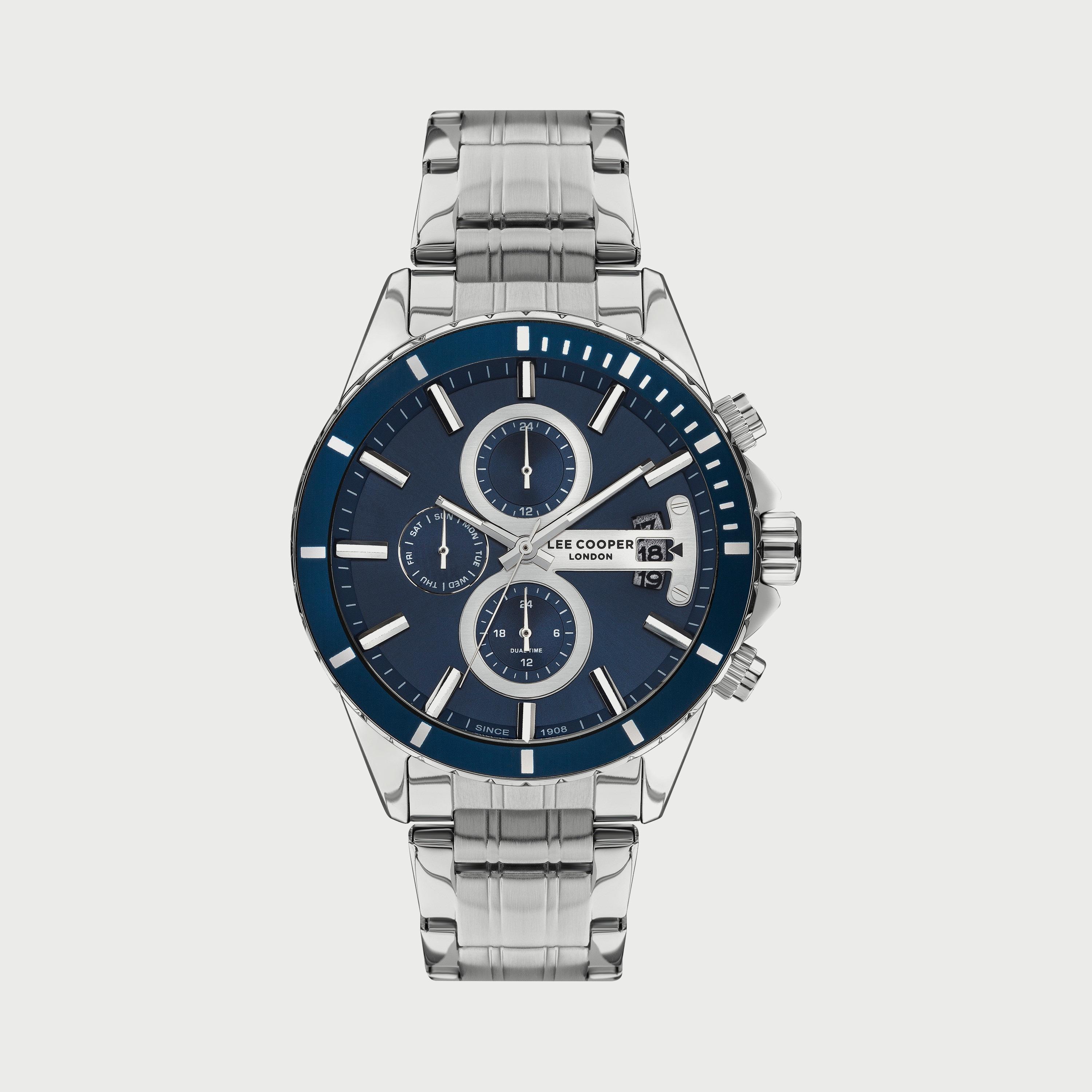 ساعة كرونوغراف للرجال بسوار الستانلس ستيل من لي كوبر LC07529.390-men-watchesandjewellery-watches-image-1