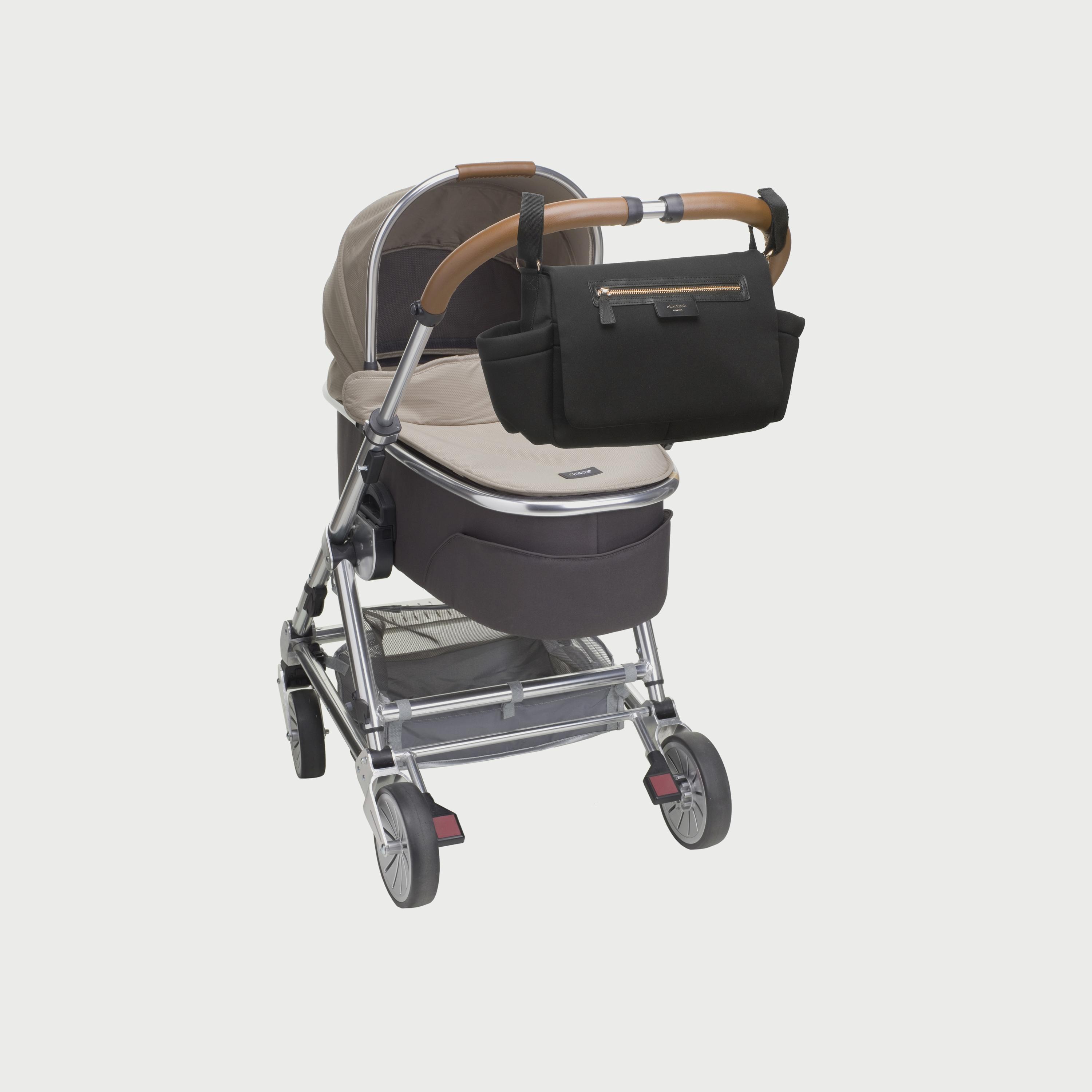 Storksak Stroller Organiser Luxe Black Scuba-baby-gear-strollersandprams-strollers-image-1