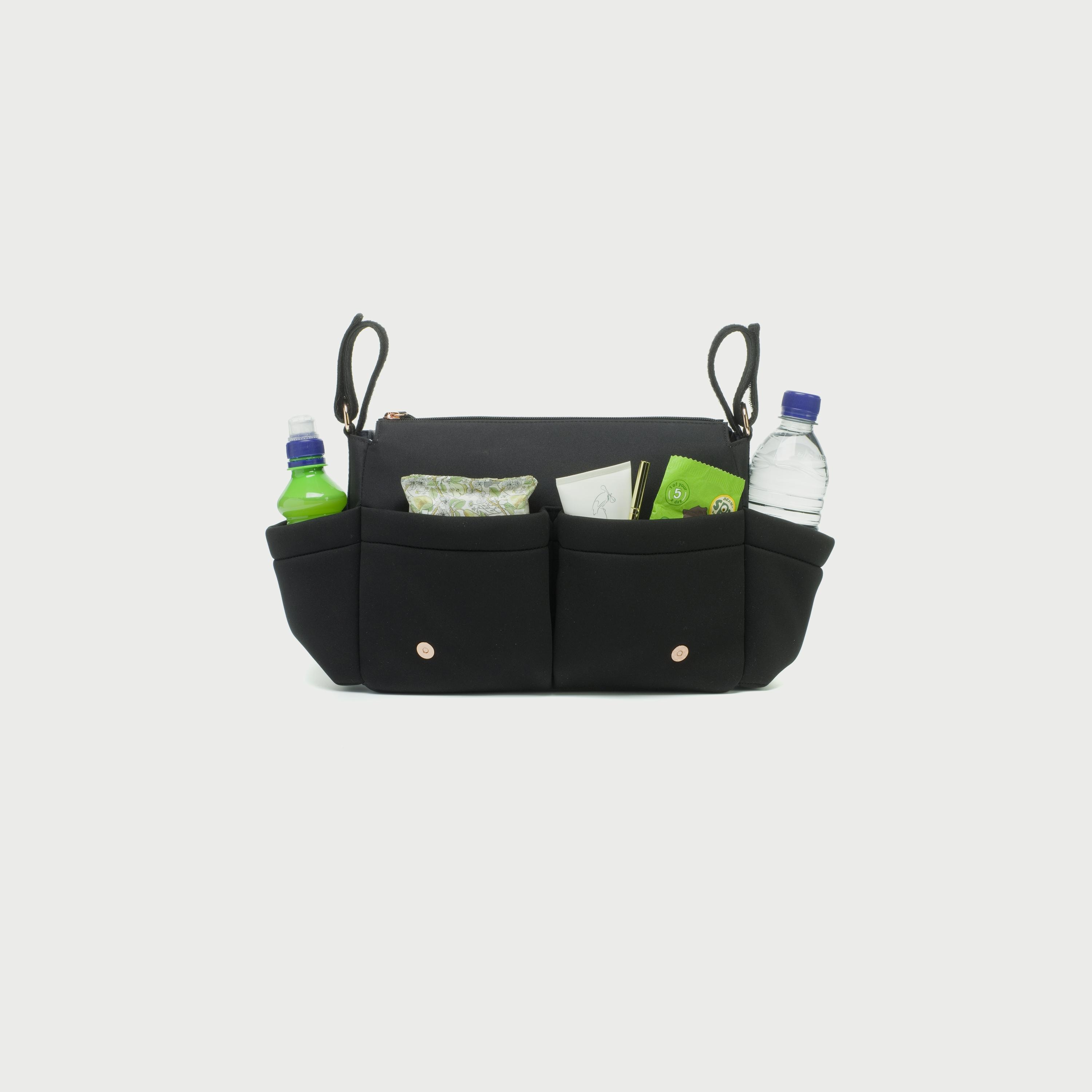 Storksak Stroller Organiser Luxe Black Scuba-baby-gear-strollersandprams-strollers-image-2