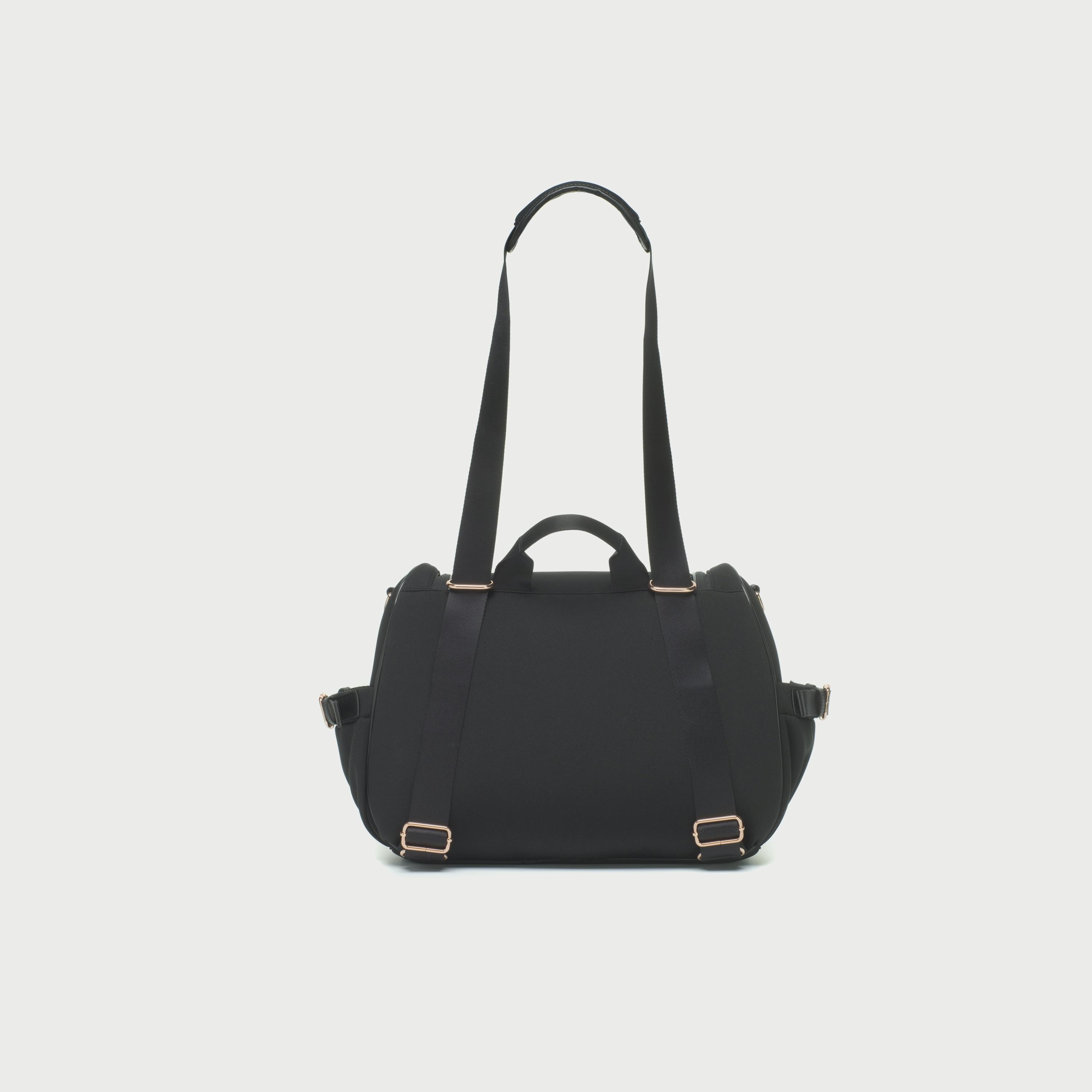 Storksak Poppy Luxe Diaper Bag Black Scuba-baby-gear-diaperbags-image-1