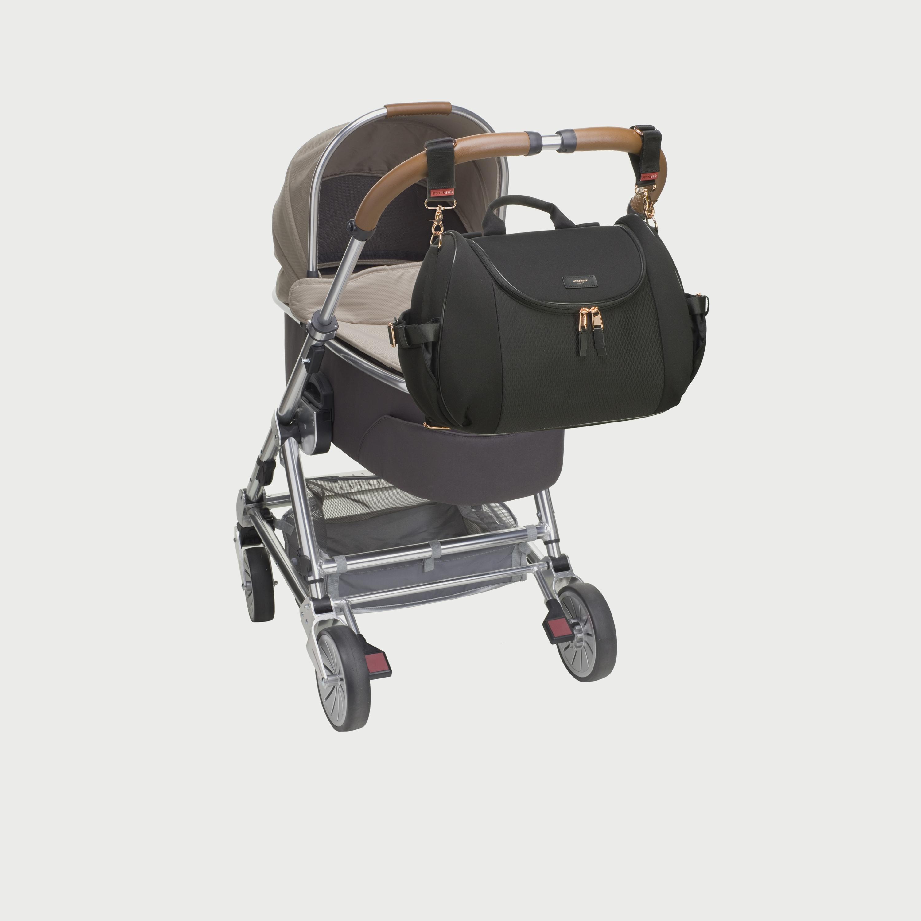 Storksak Poppy Luxe Diaper Bag Black Scuba-baby-gear-diaperbags-image-5