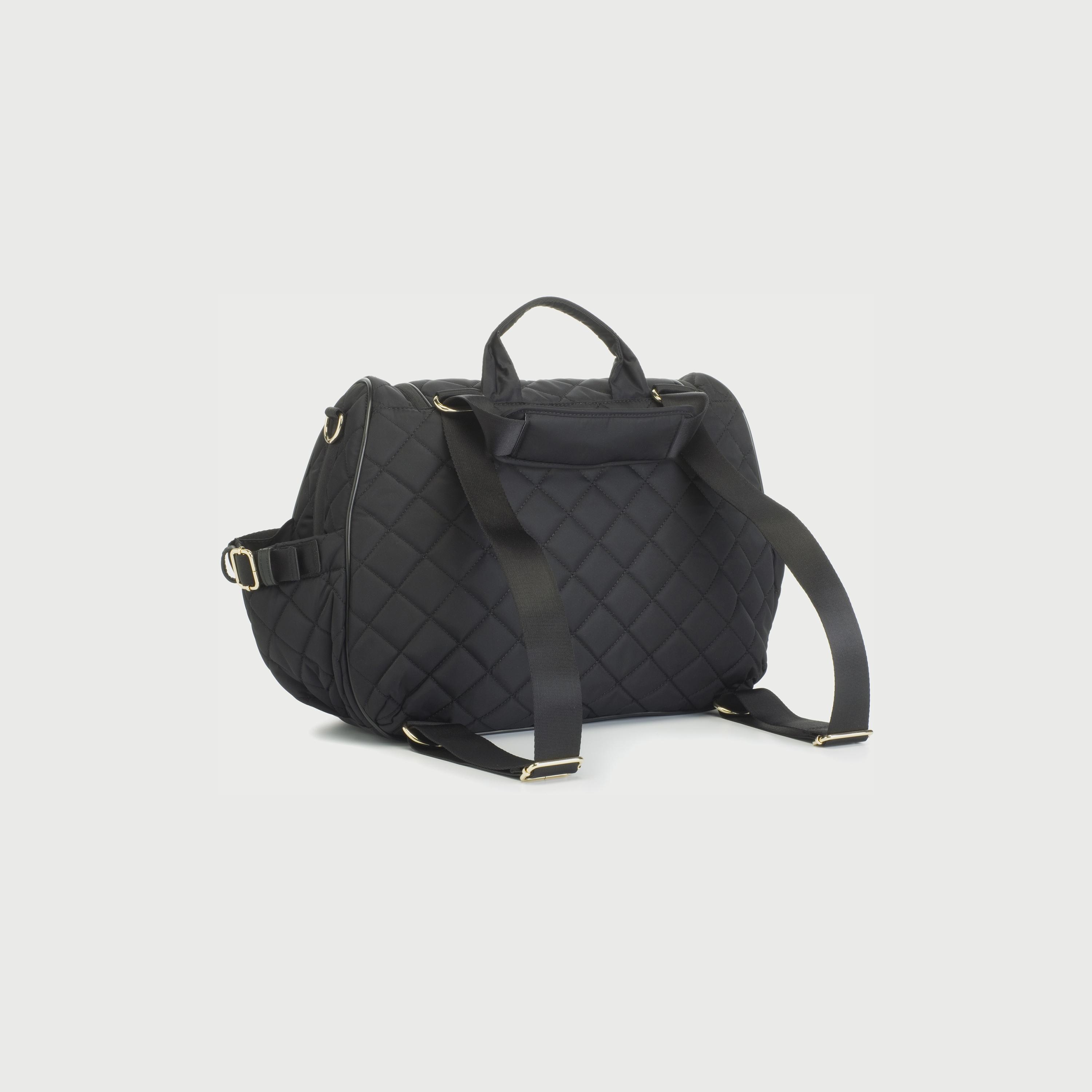 Black quilted changing store bag