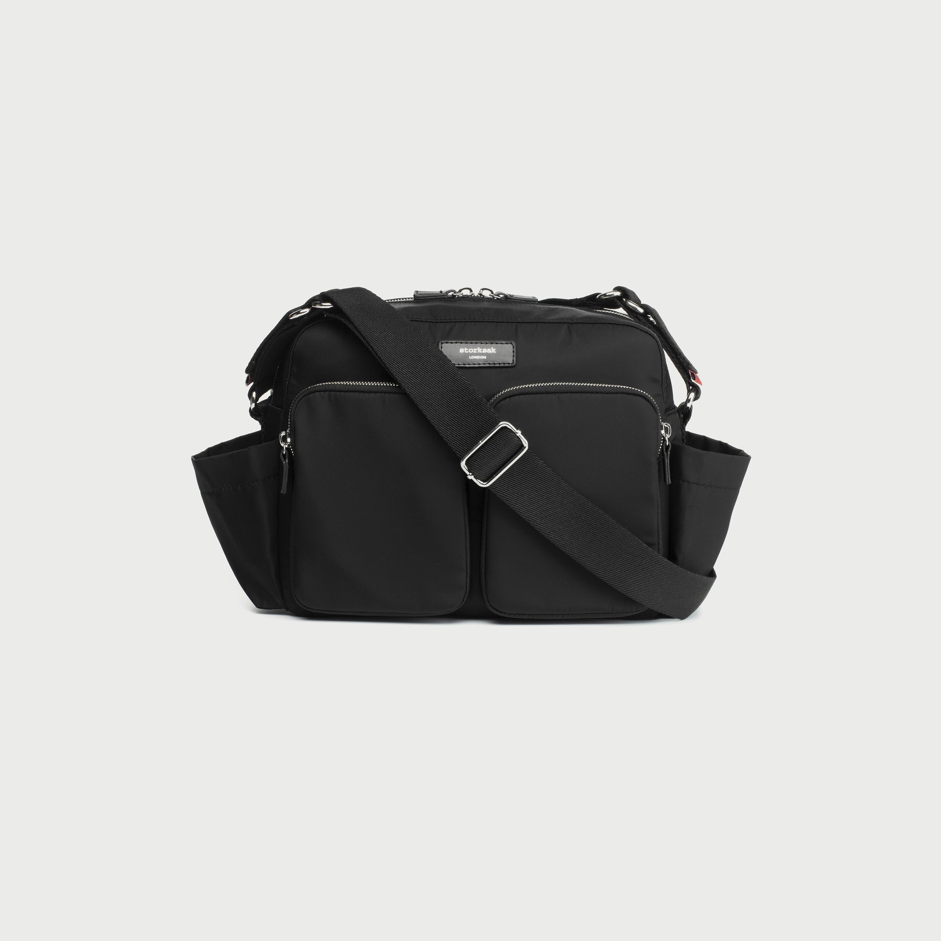 Storksak Eco Stroller Diaper Bag, Black-baby-diapering-diaperbags-image-1