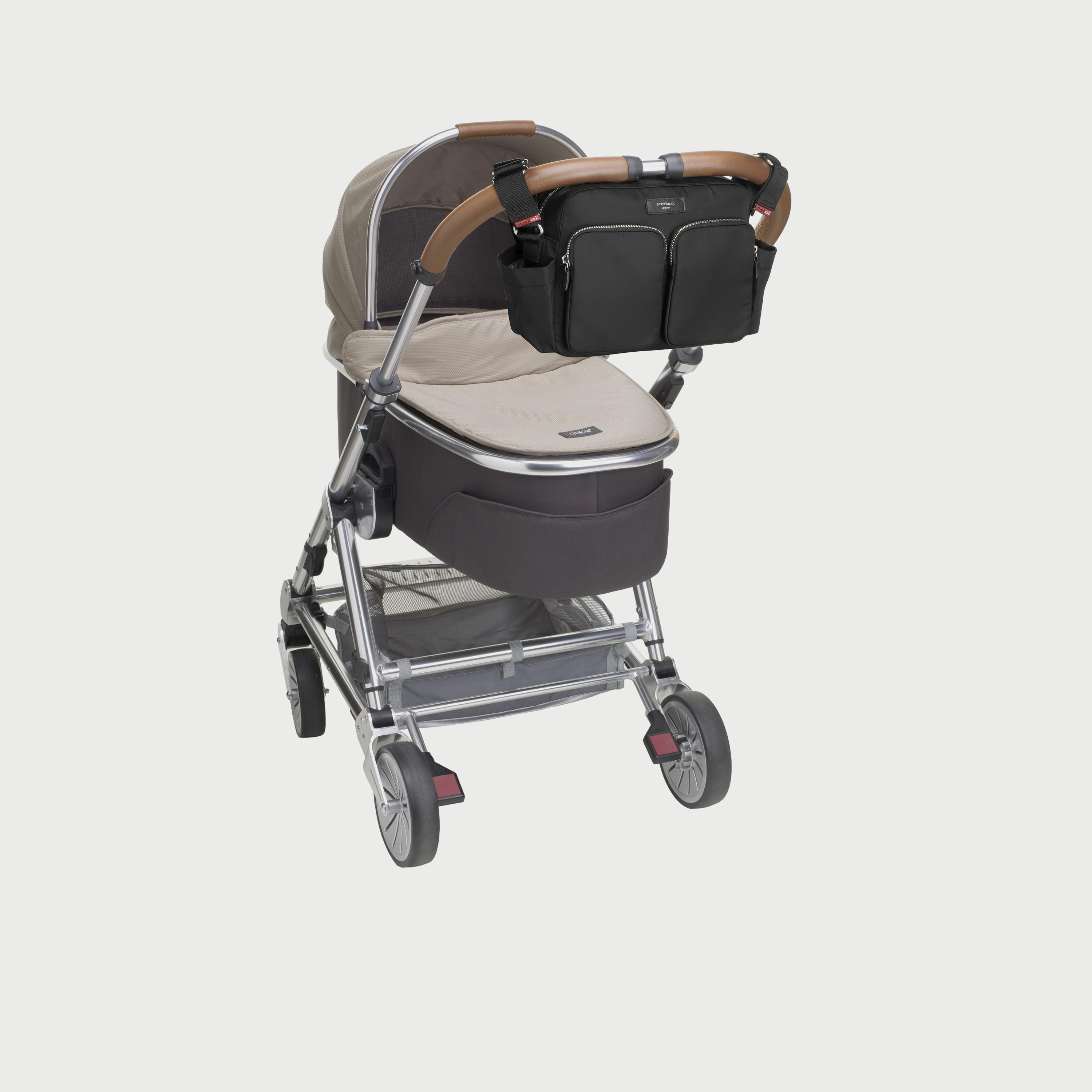 Storksak Eco Stroller Diaper Bag, Black-baby-diapering-diaperbags-image-3