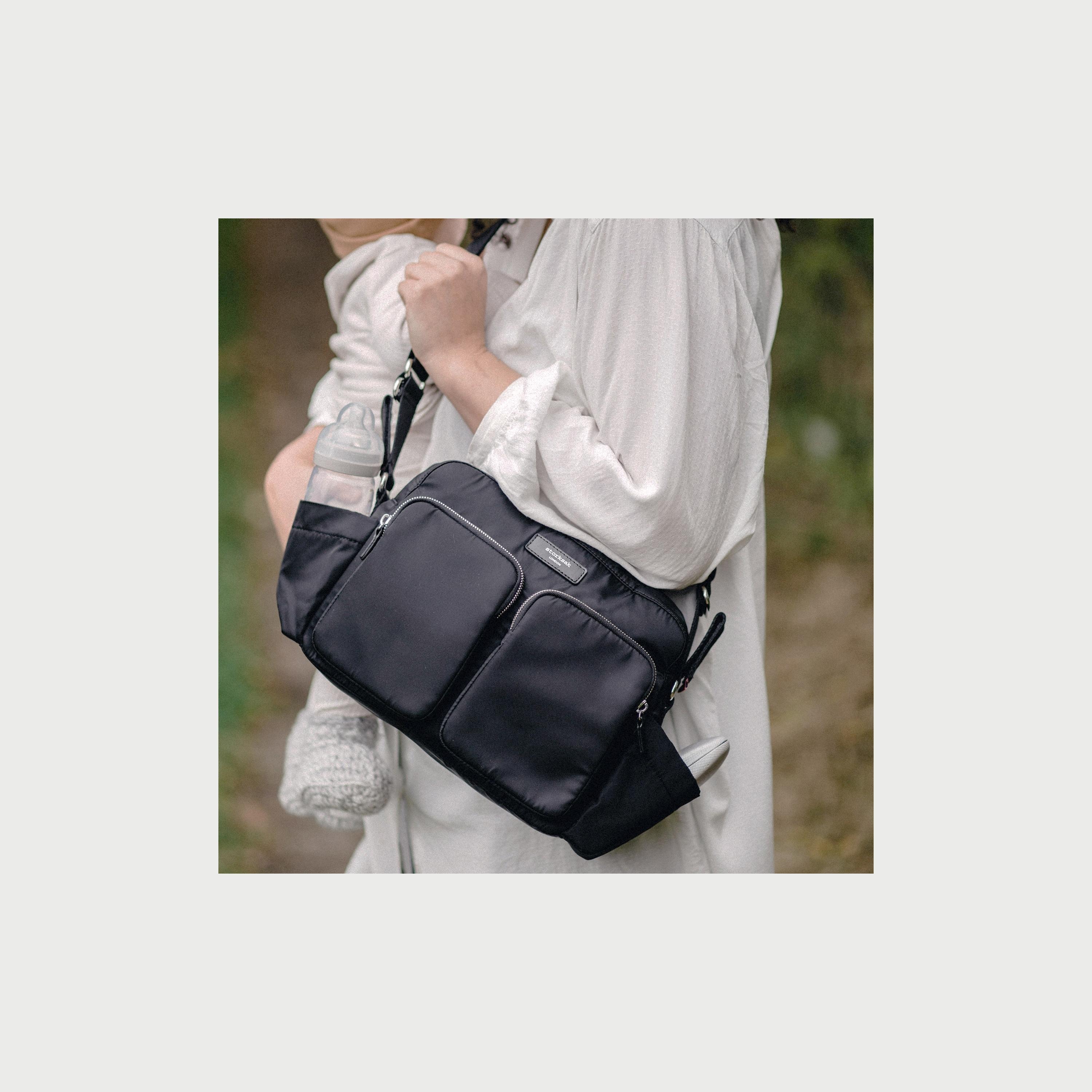 Storksak Eco Stroller Diaper Bag, Black-baby-diapering-diaperbags-image-5