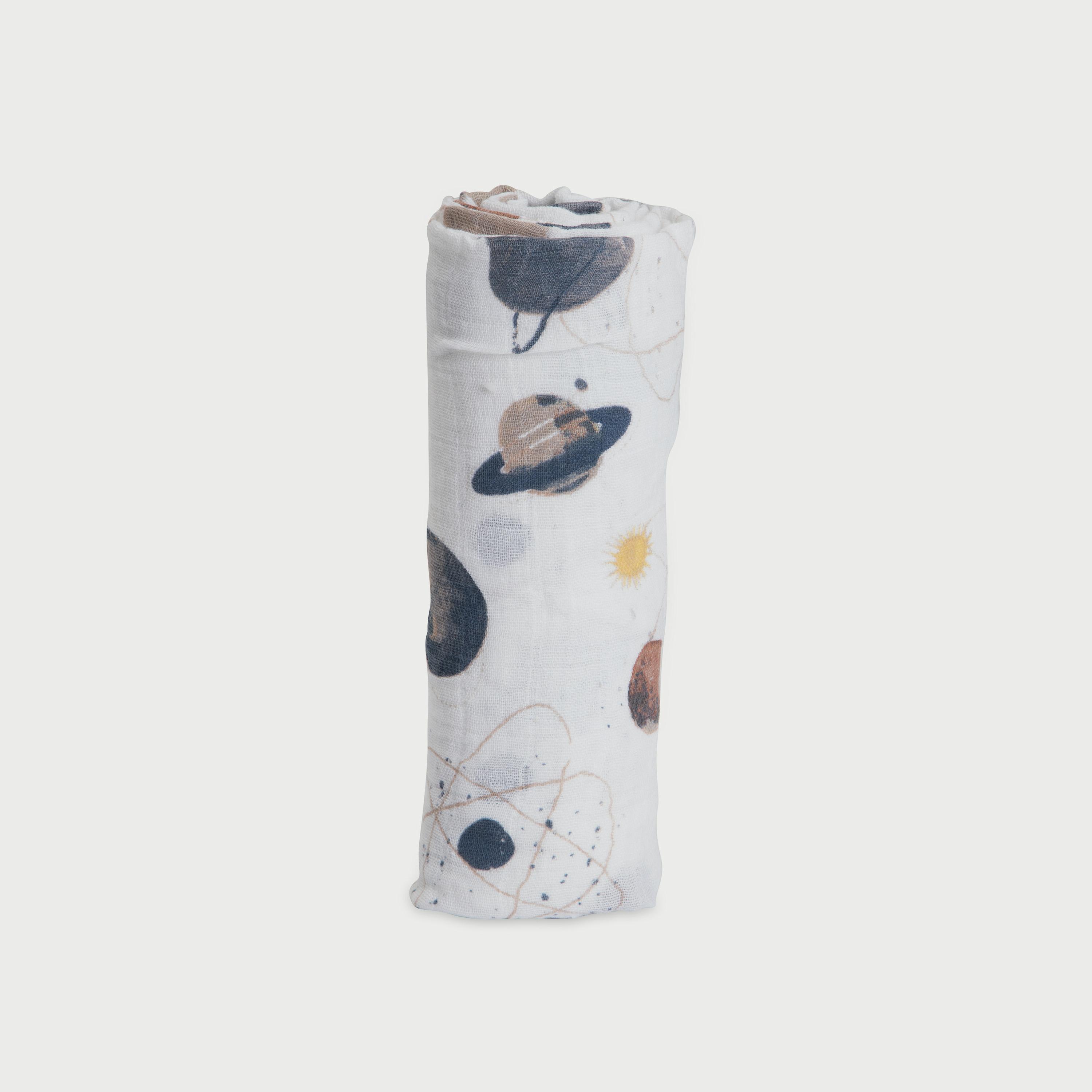 Little Unicorn Cotton Muslin Single Swaddle, Planetary-baby-nursery-blanketsandswaddles-swaddlesandsleepingbags-image-1