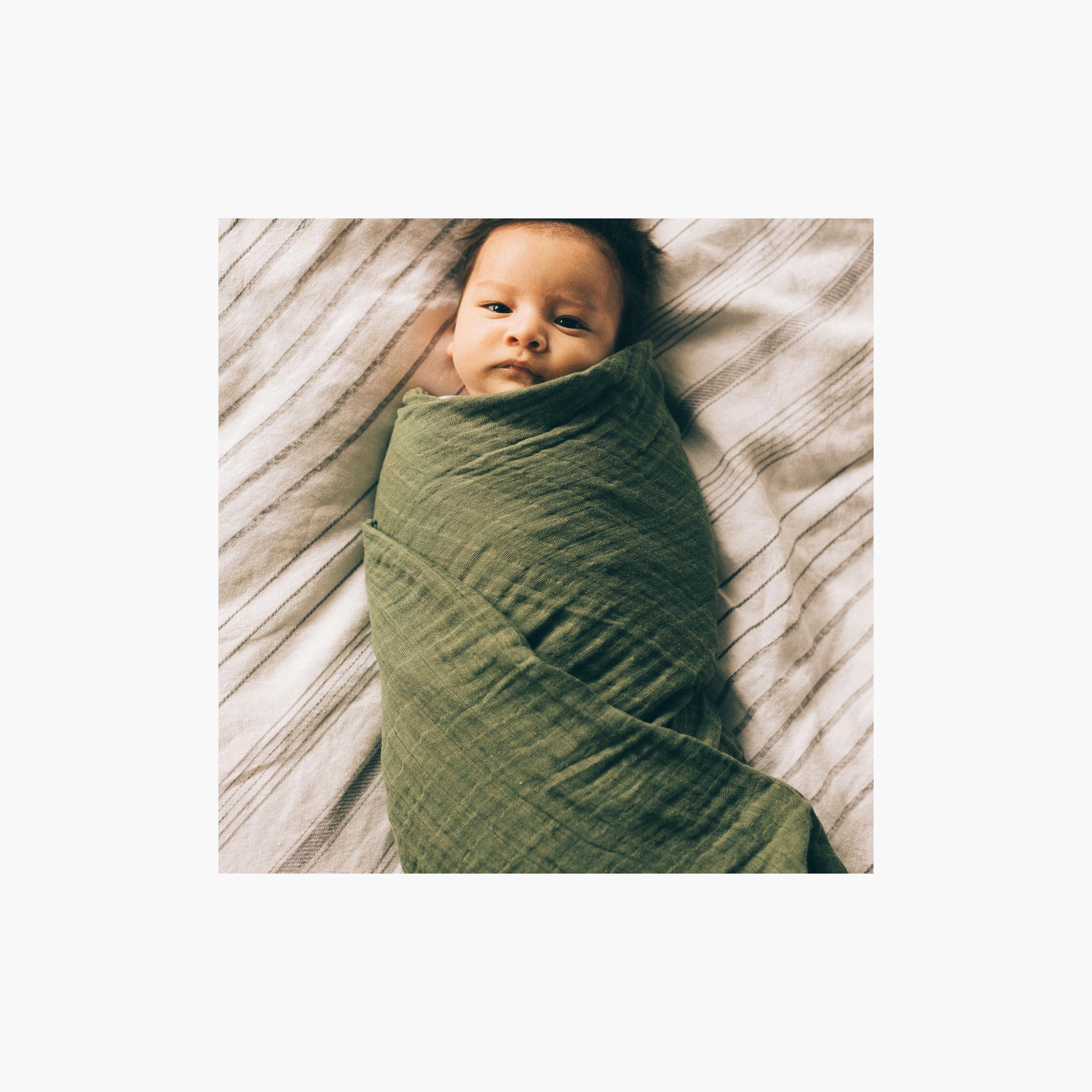 Little Unicorn Cotton Muslin Single Swaddle, Fern-baby-nursery-blanketsandswaddles-swaddlesandsleepingbags-image-4
