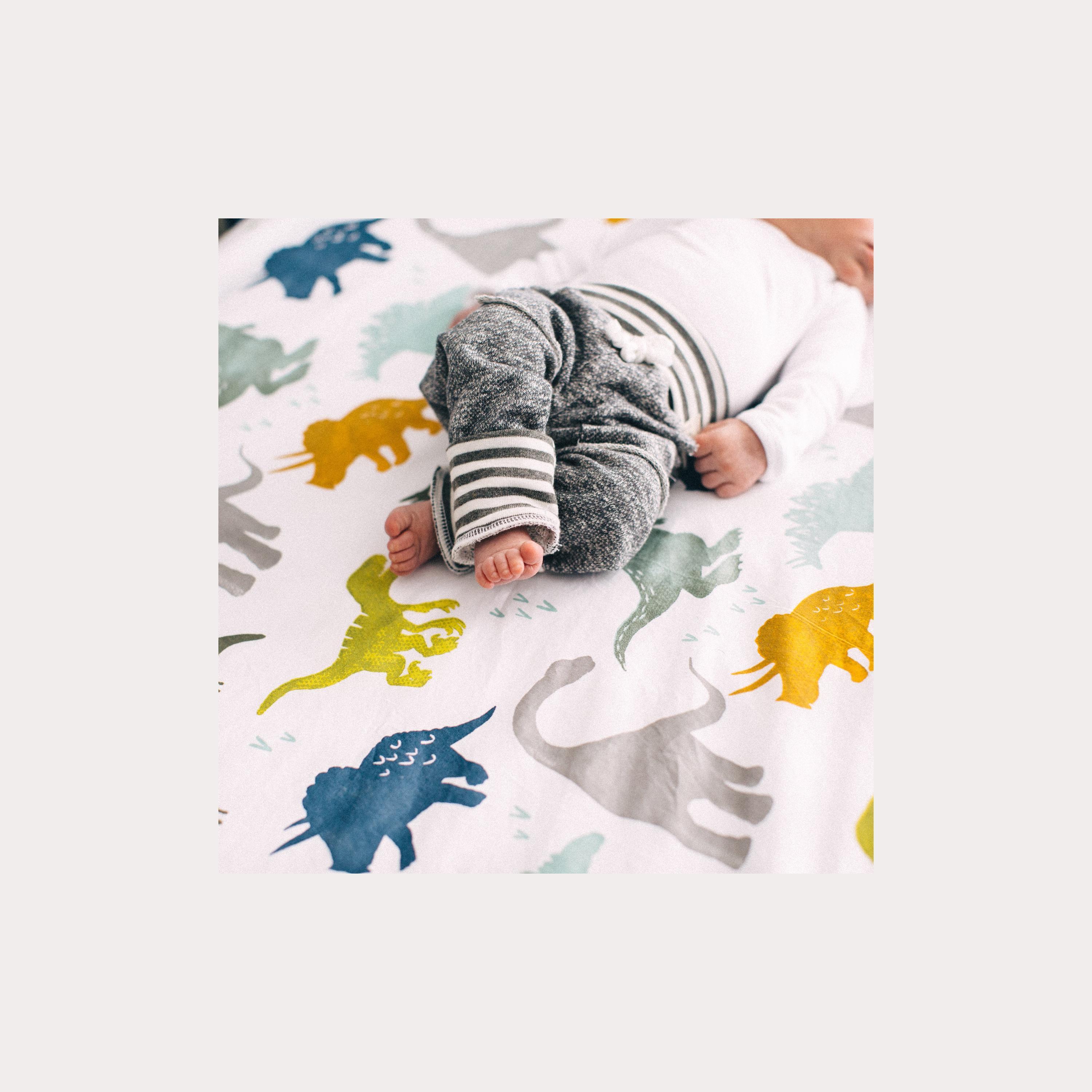 Little unicorn dinosaur cheap crib sheet