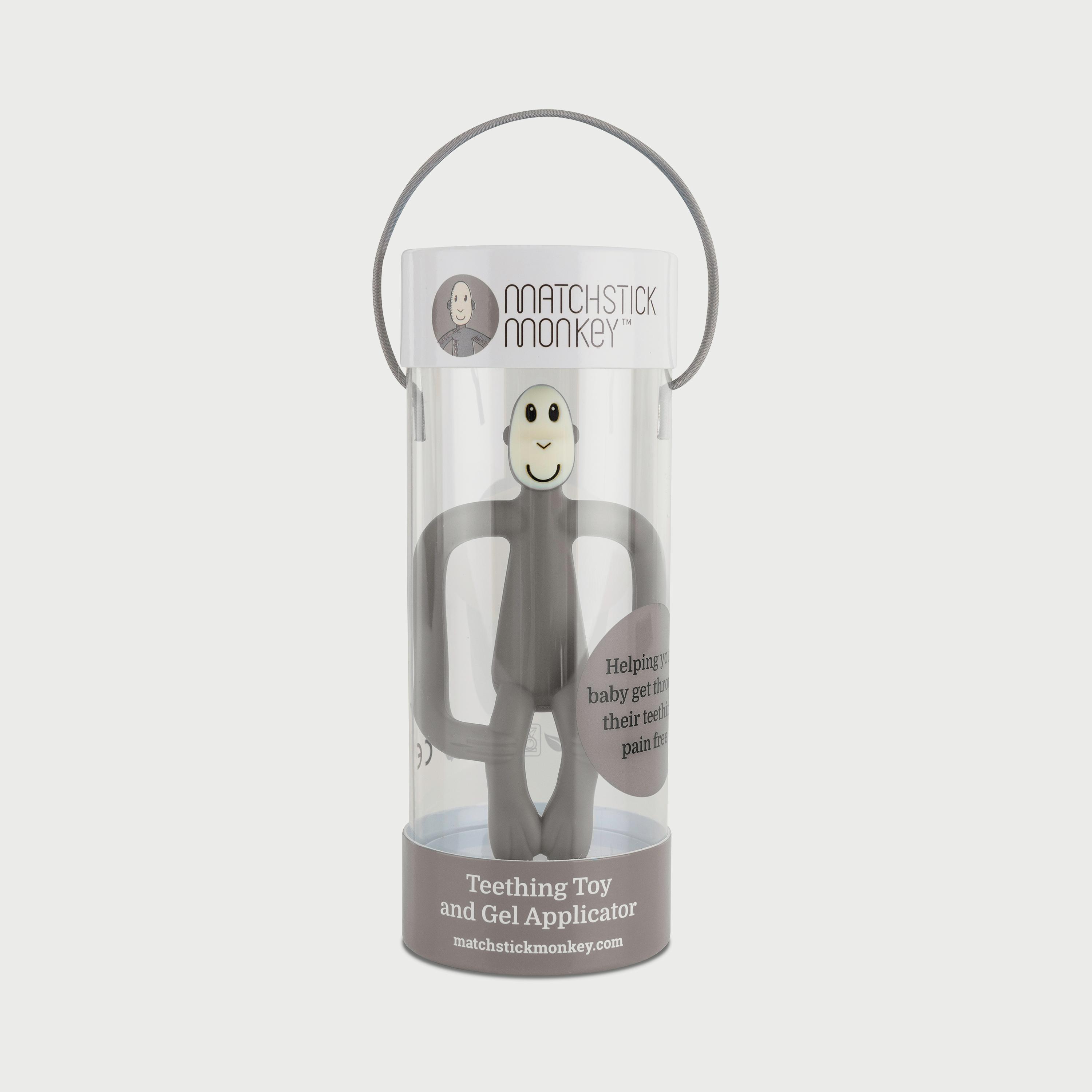 Matchstick Monkey Original Teether, Grey-baby-feeding-teethers-image-10