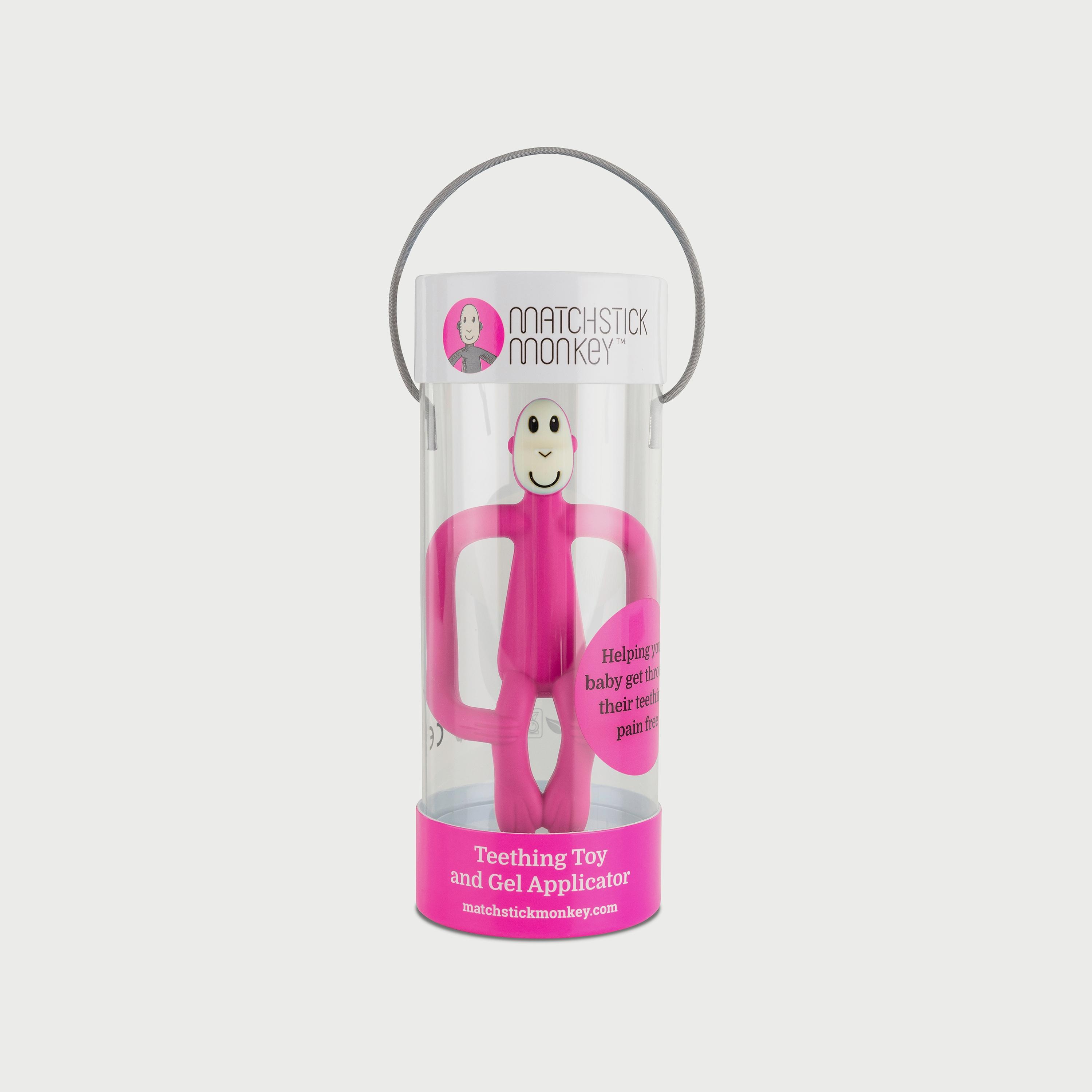 Matchstick Monkey Original Teether, Pink-baby-feeding-teethers-image-2
