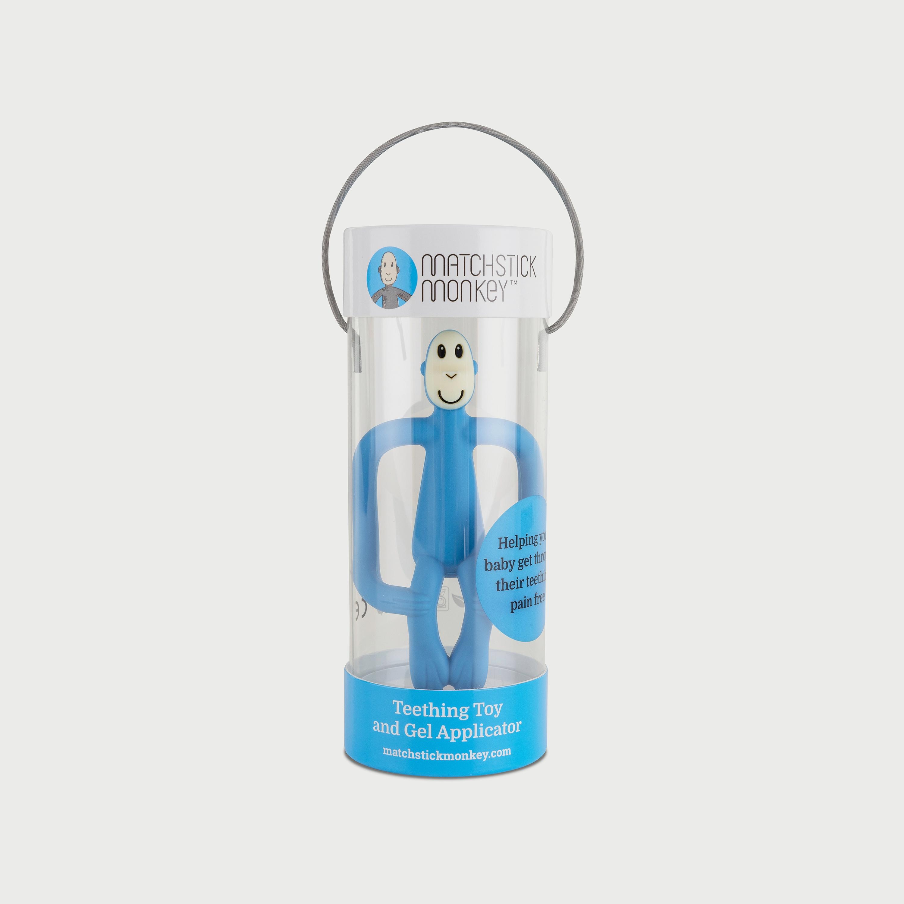 Matchstick Monkey Original Teether, Light Blue -baby-feeding-teethers-image-3