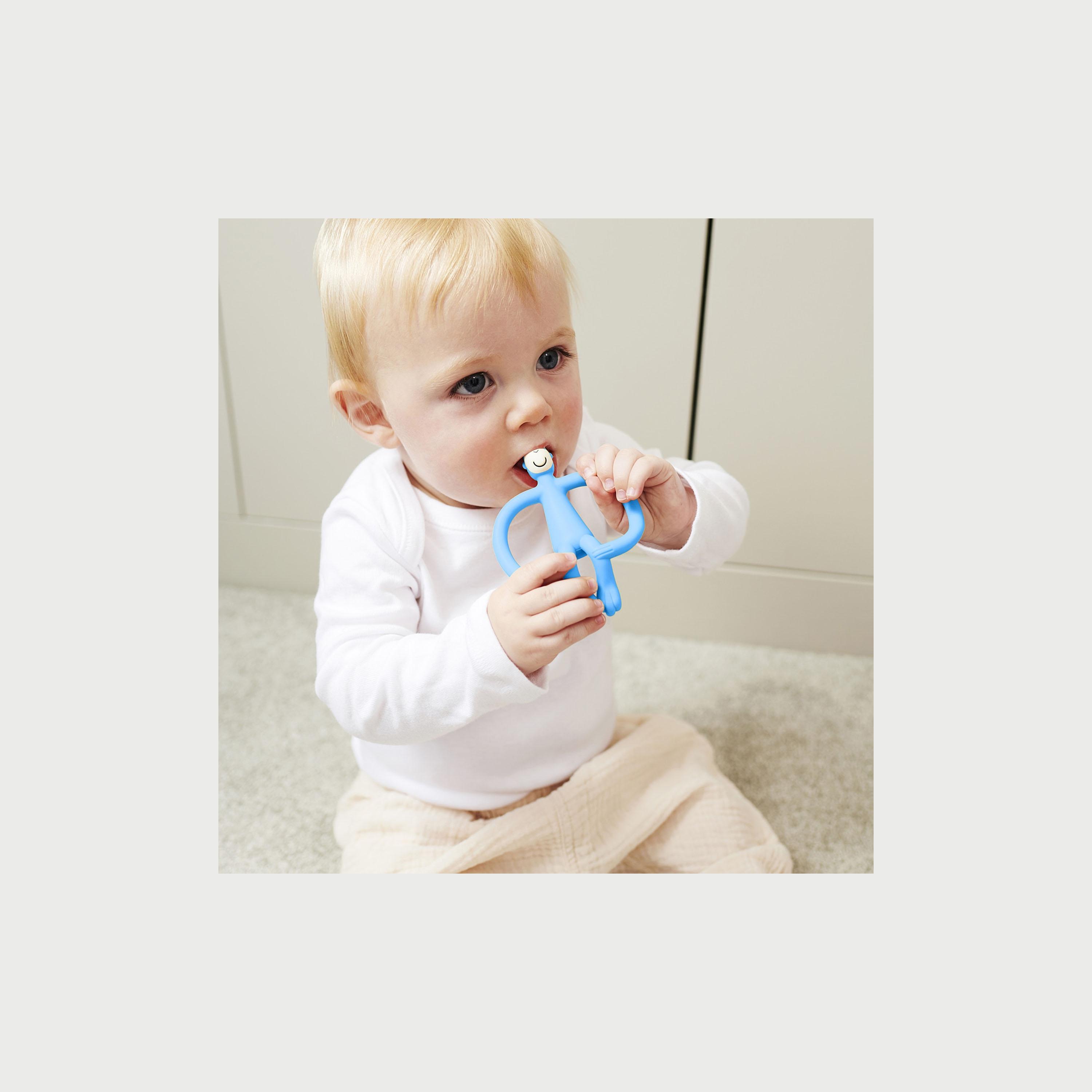 Matchstick Monkey Original Teether, Light Blue -baby-feeding-teethers-image-5