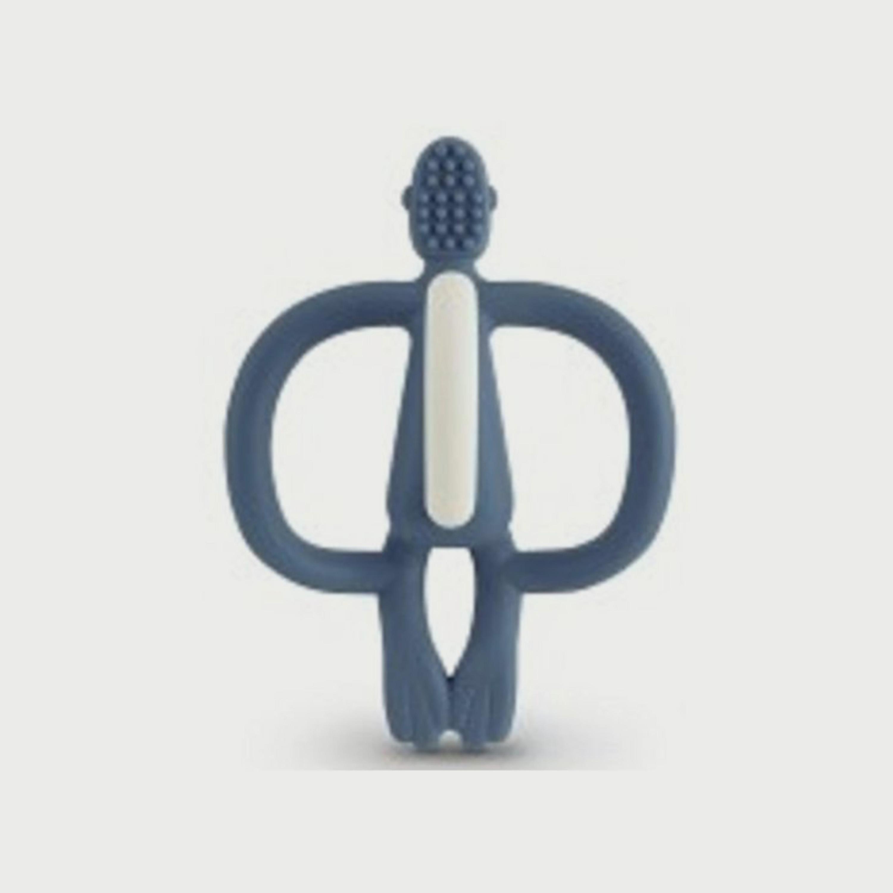 Matchstick Monkey Original Teether, Airforce Blue-baby-feeding-teethers-image-1