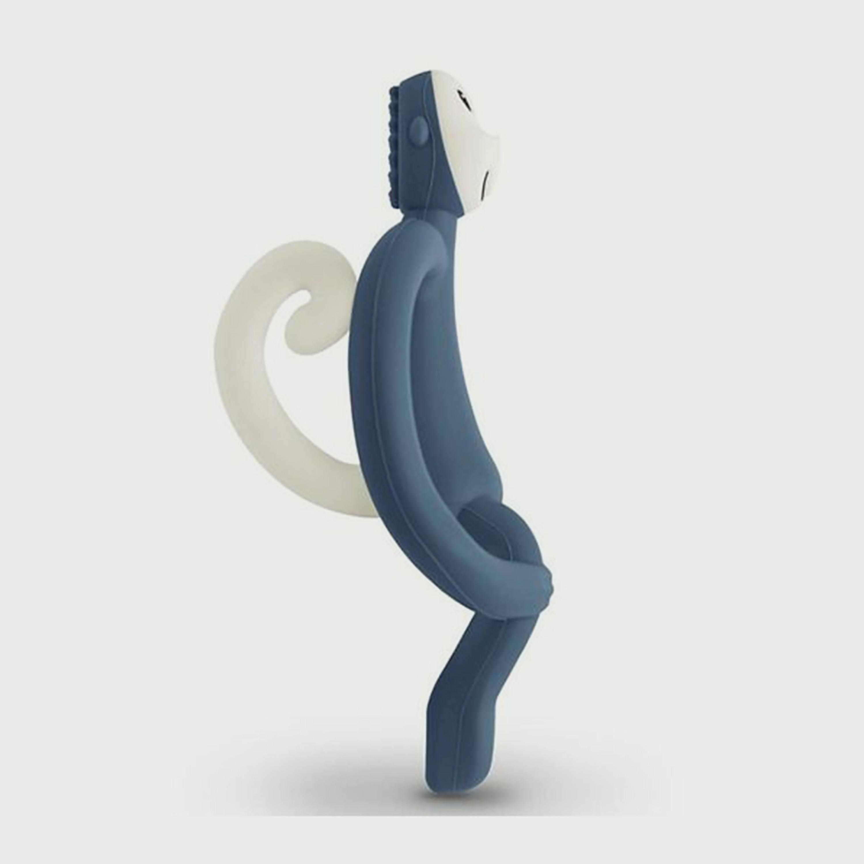 Matchstick Monkey Original Teether, Airforce Blue-baby-feeding-teethers-image-3