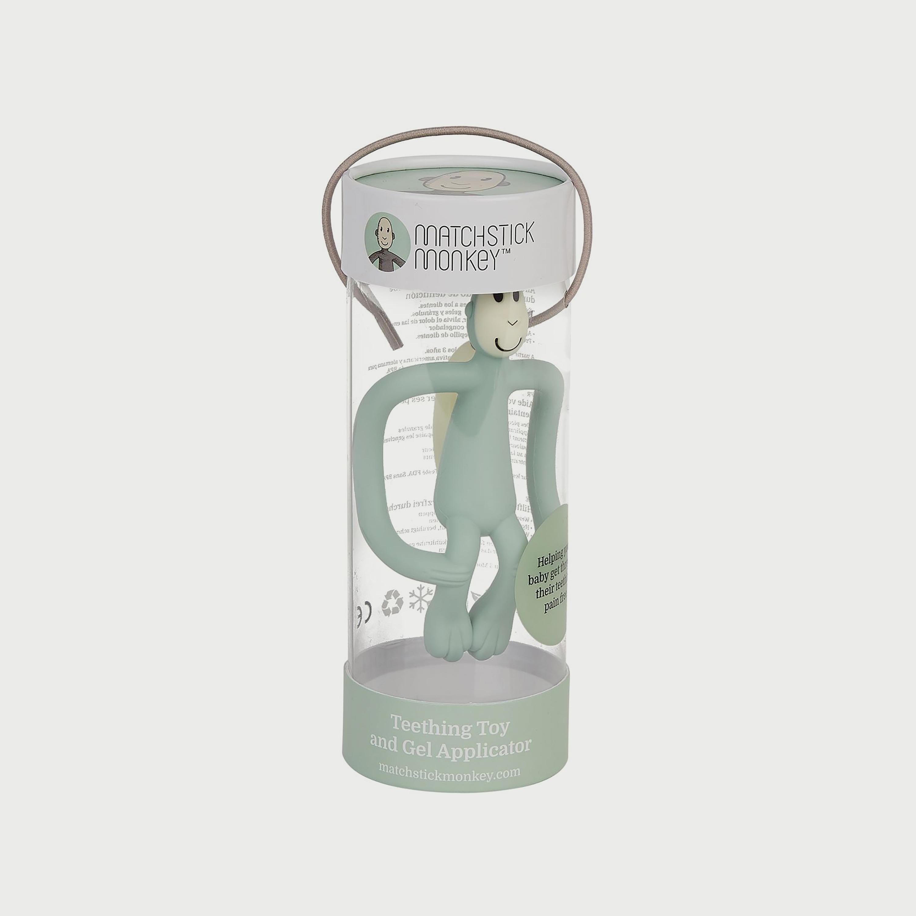 Matchstick Monkey Original Teether, Mint Green-baby-feeding-teethers-image-4