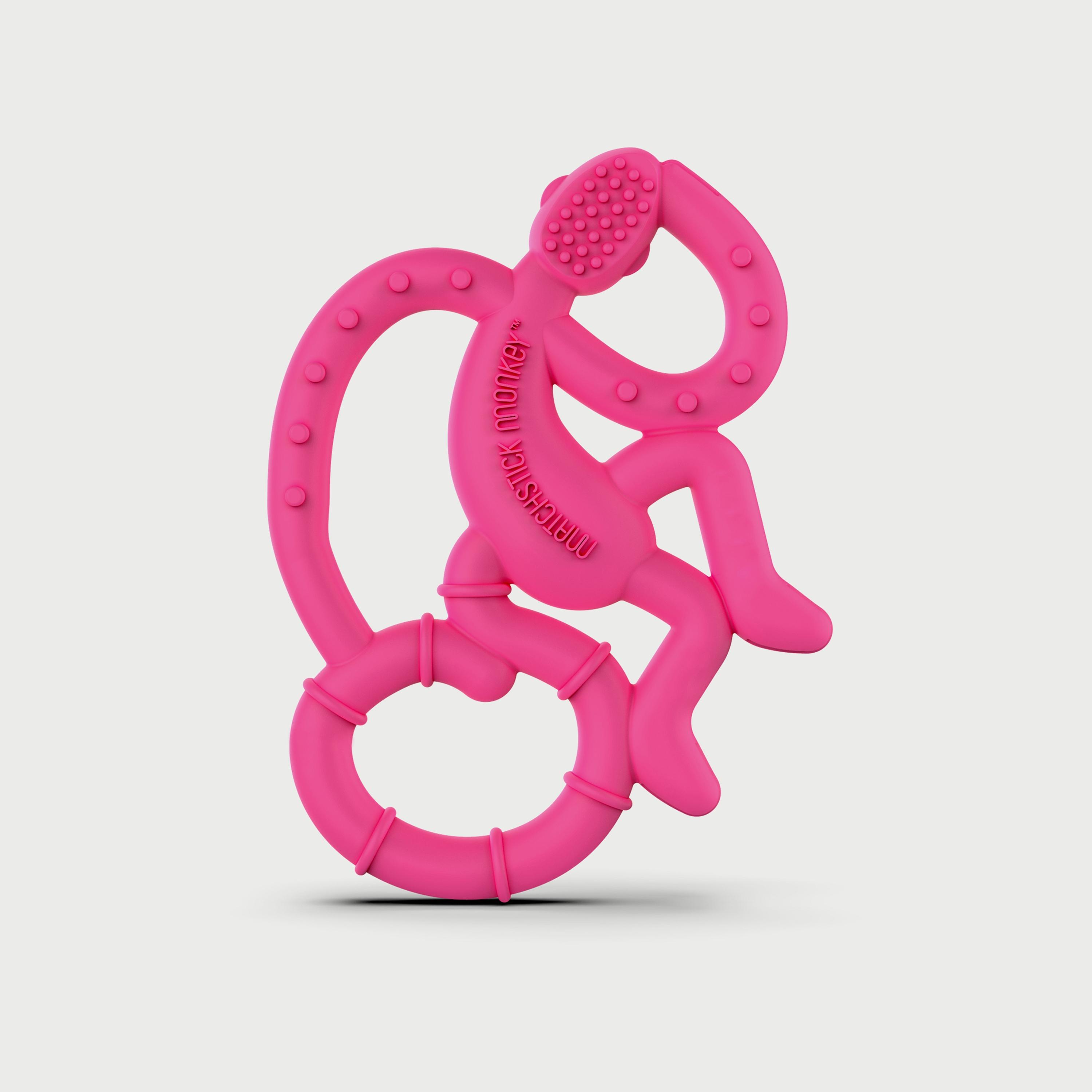 عضاضة قرد صغير من ماتشستيك مونكي, وردي-baby-feeding-teethers-image-1