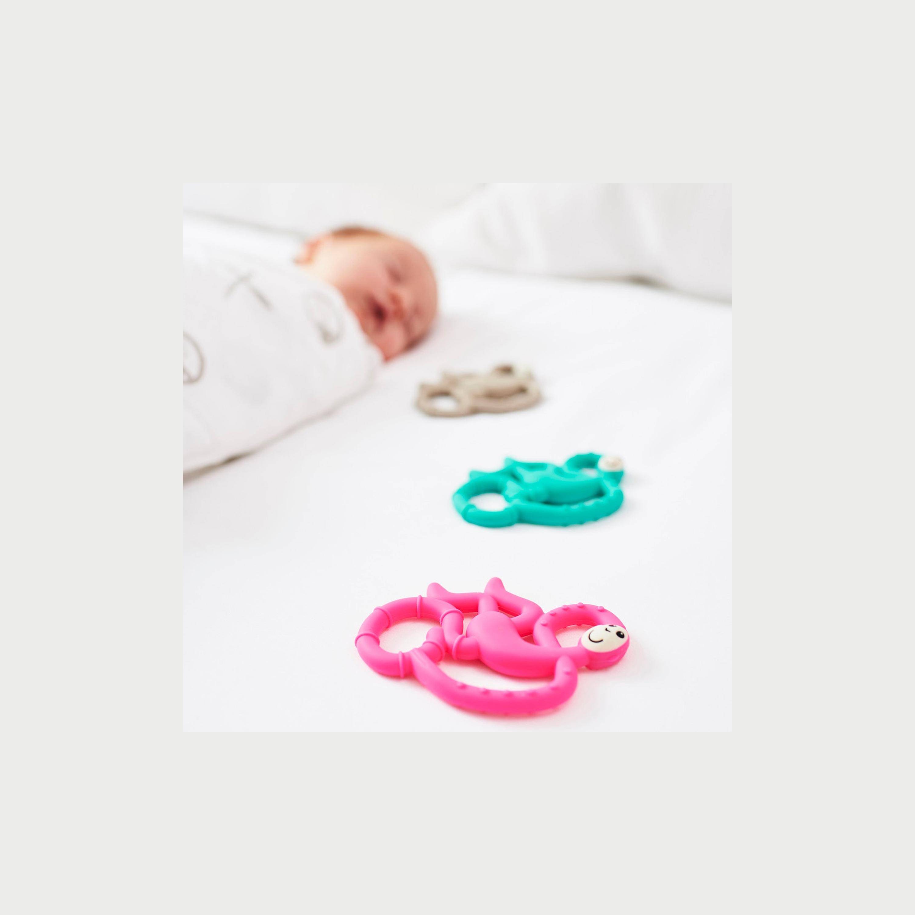 عضاضة قرد صغير من ماتشستيك مونكي, وردي-baby-feeding-teethers-image-2
