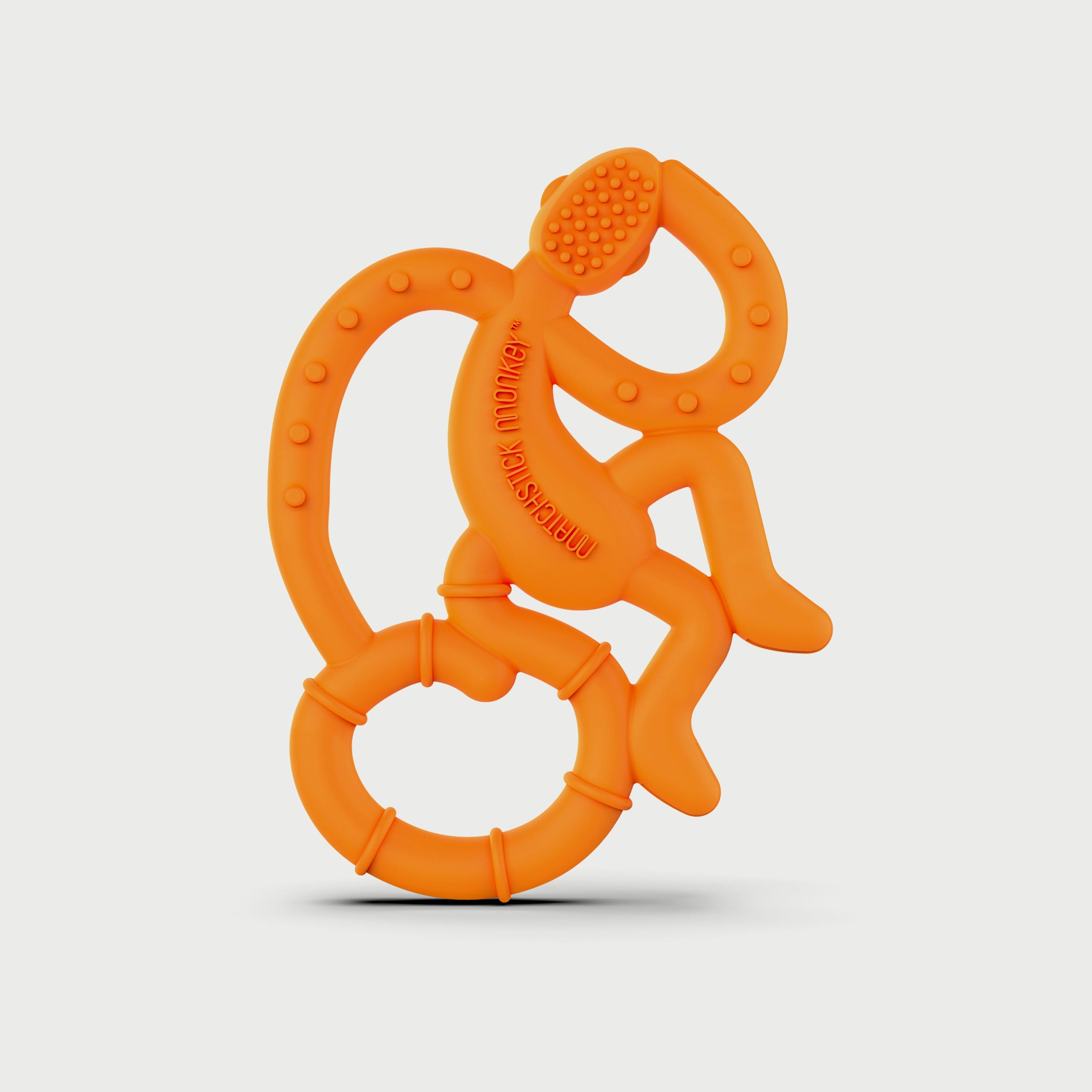 عضاضة قرد صغير من ماتشستيك مونكي, برتقالي-baby-feeding-teethers-image-1