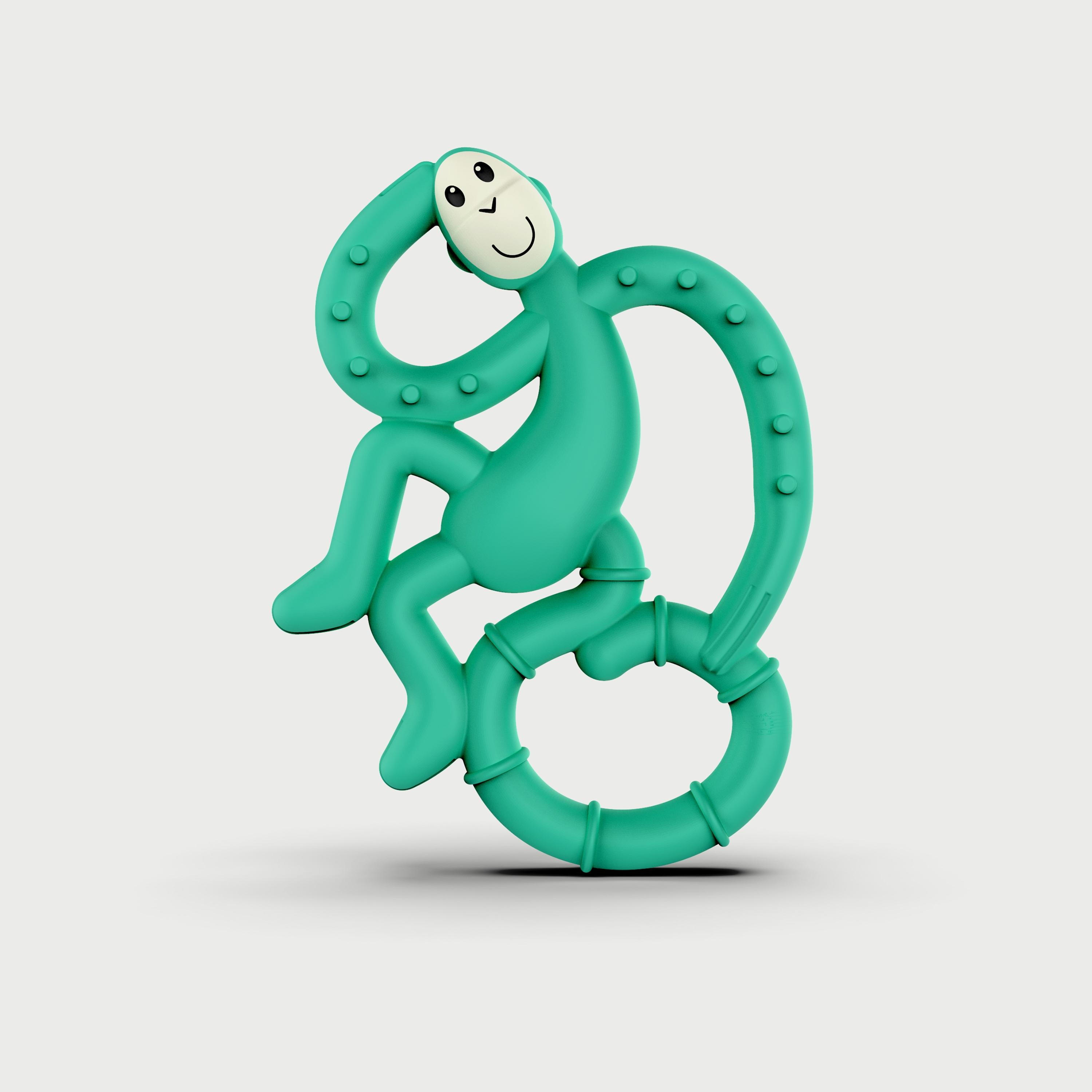 Matchstick Monkey Mini Monkey Teether, Green -baby-feeding-teethers-image-2