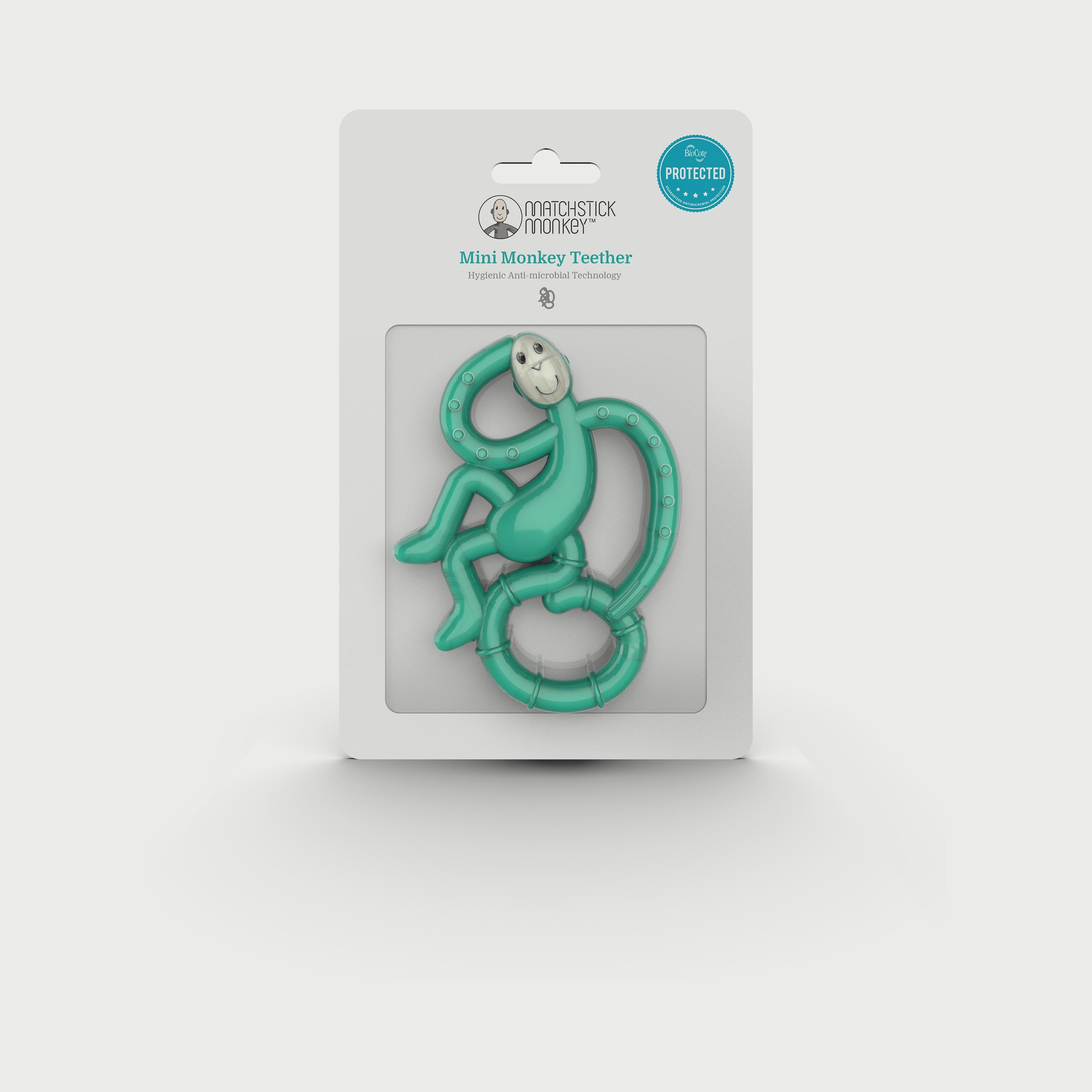Matchstick Monkey Mini Monkey Teether, Green -baby-feeding-teethers-image-3