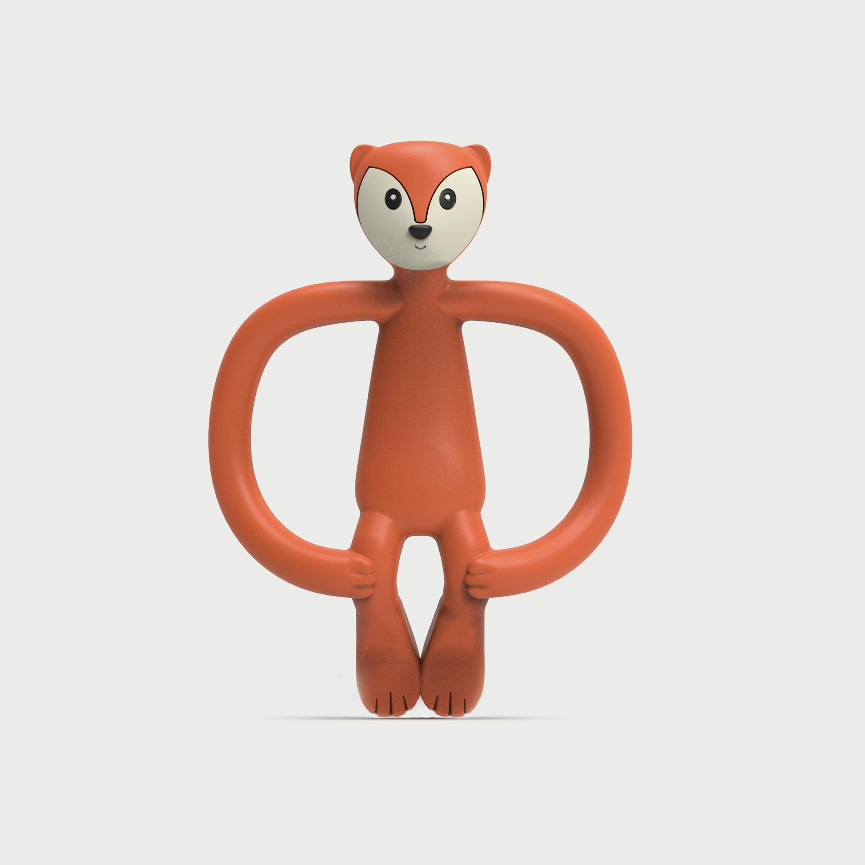 Matchstick Monkey Animal Teether, Fudge Fox-baby-feeding-teethers-image-1