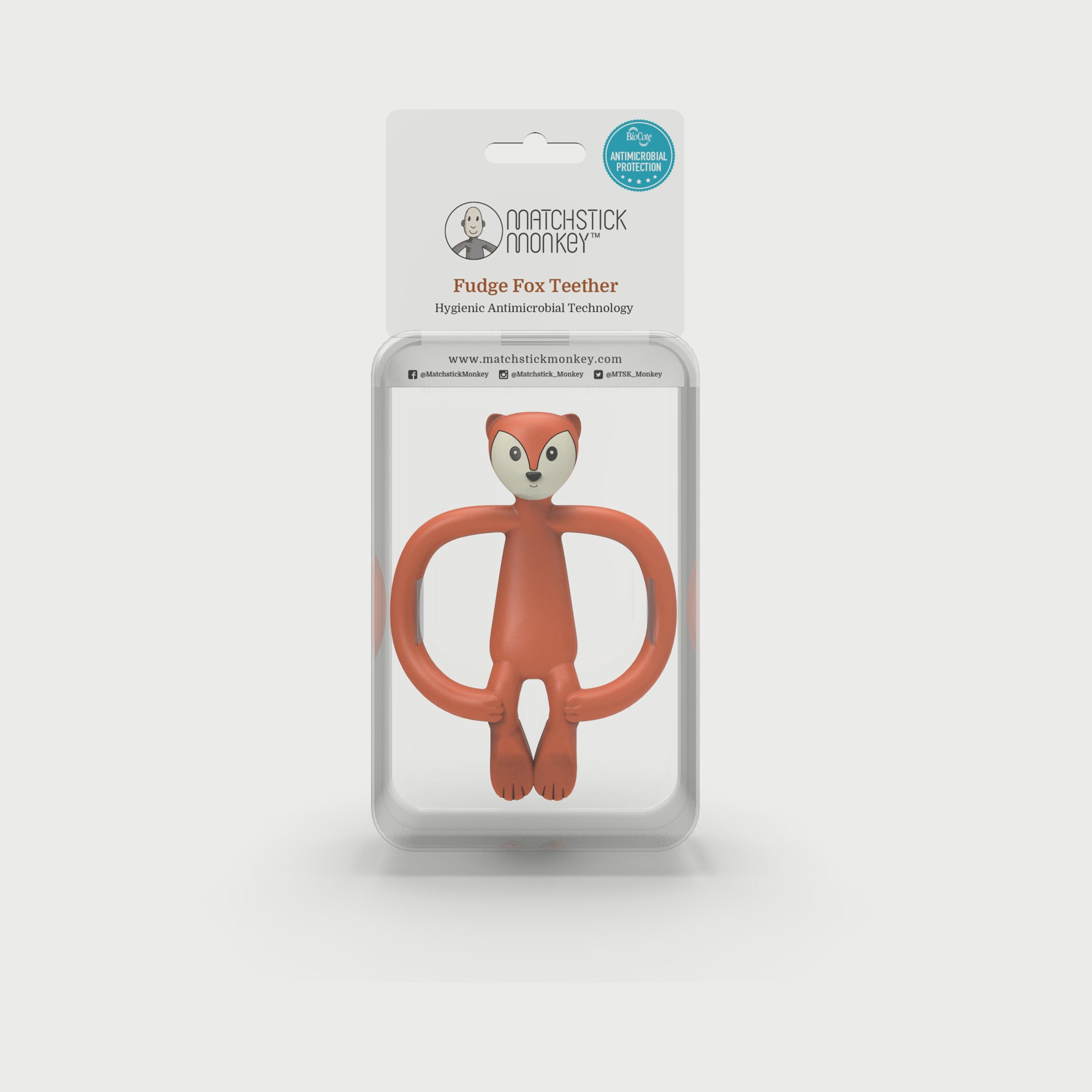 Matchstick Monkey Animal Teether, Fudge Fox-baby-feeding-teethers-image-3