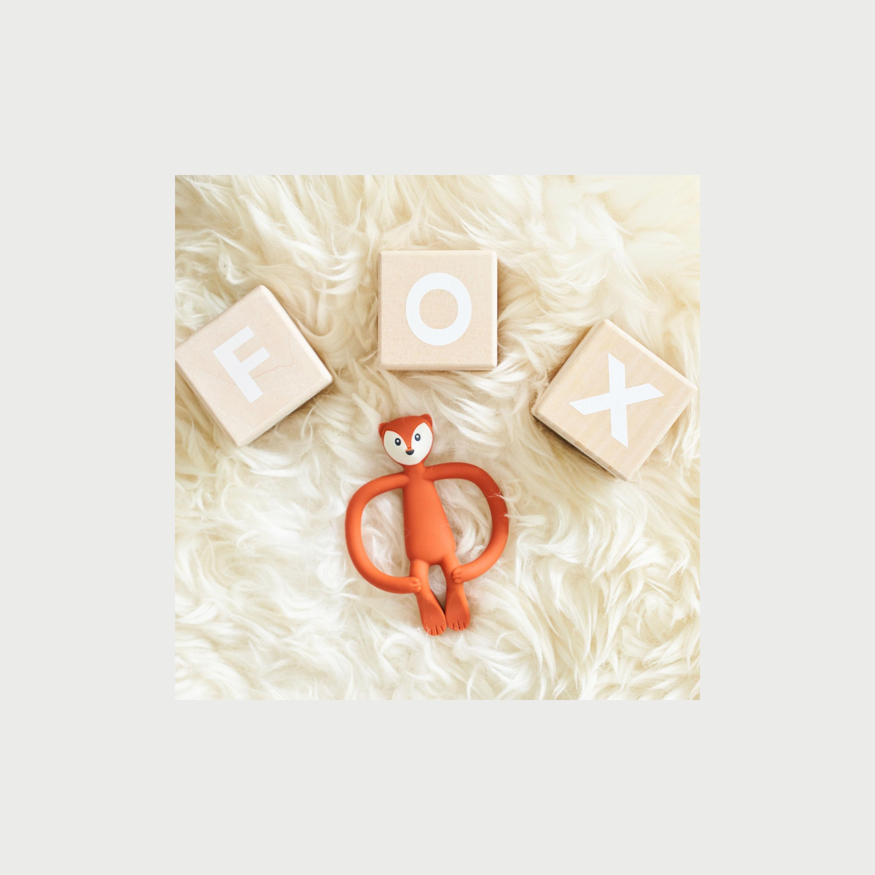 Matchstick Monkey Animal Teether, Fudge Fox-baby-feeding-teethers-image-4