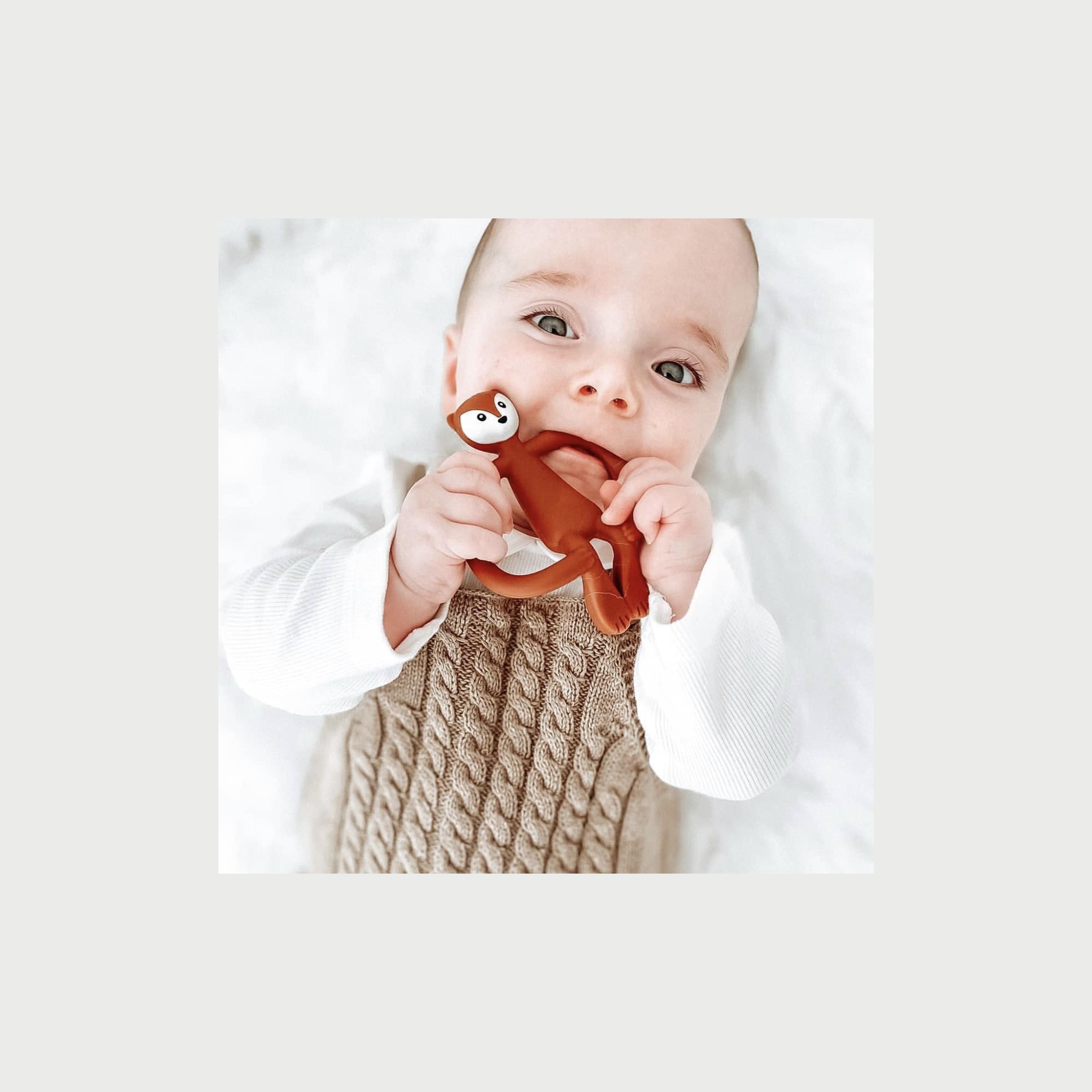 Matchstick Monkey Animal Teether, Fudge Fox-baby-feeding-teethers-image-5