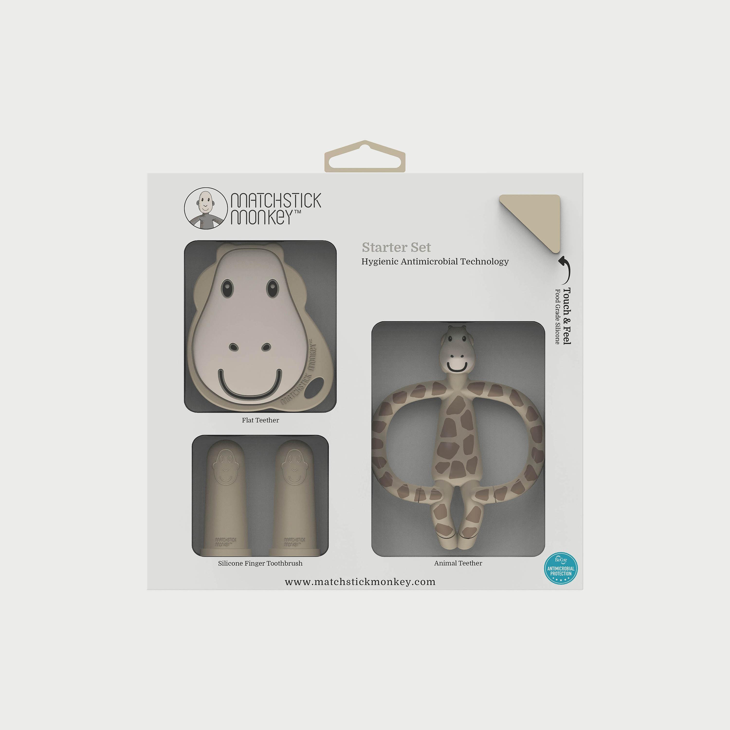 Matchstick Monkey Teething Starter Set, Gigi Giraffe-baby-feeding-teethers-image-2