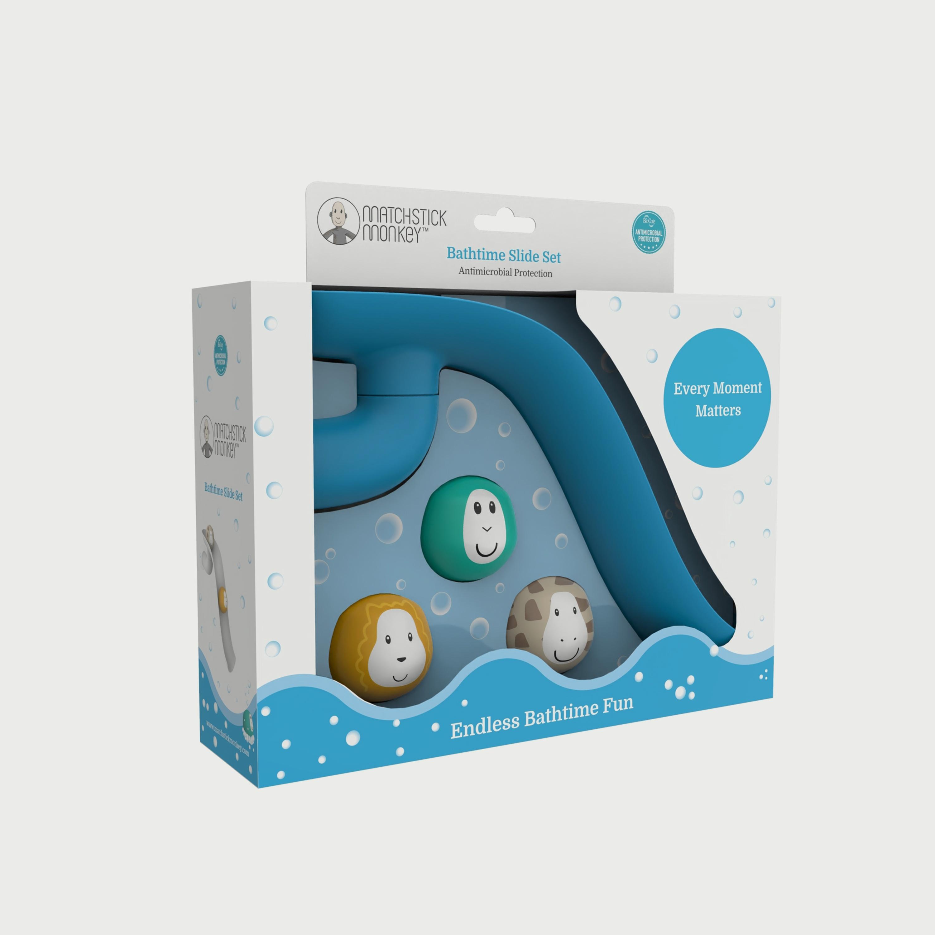 Matchstick Monkey Bathtime Slide Set, Blue-toys-babyandtoddlertoys-bathtoys-image-2