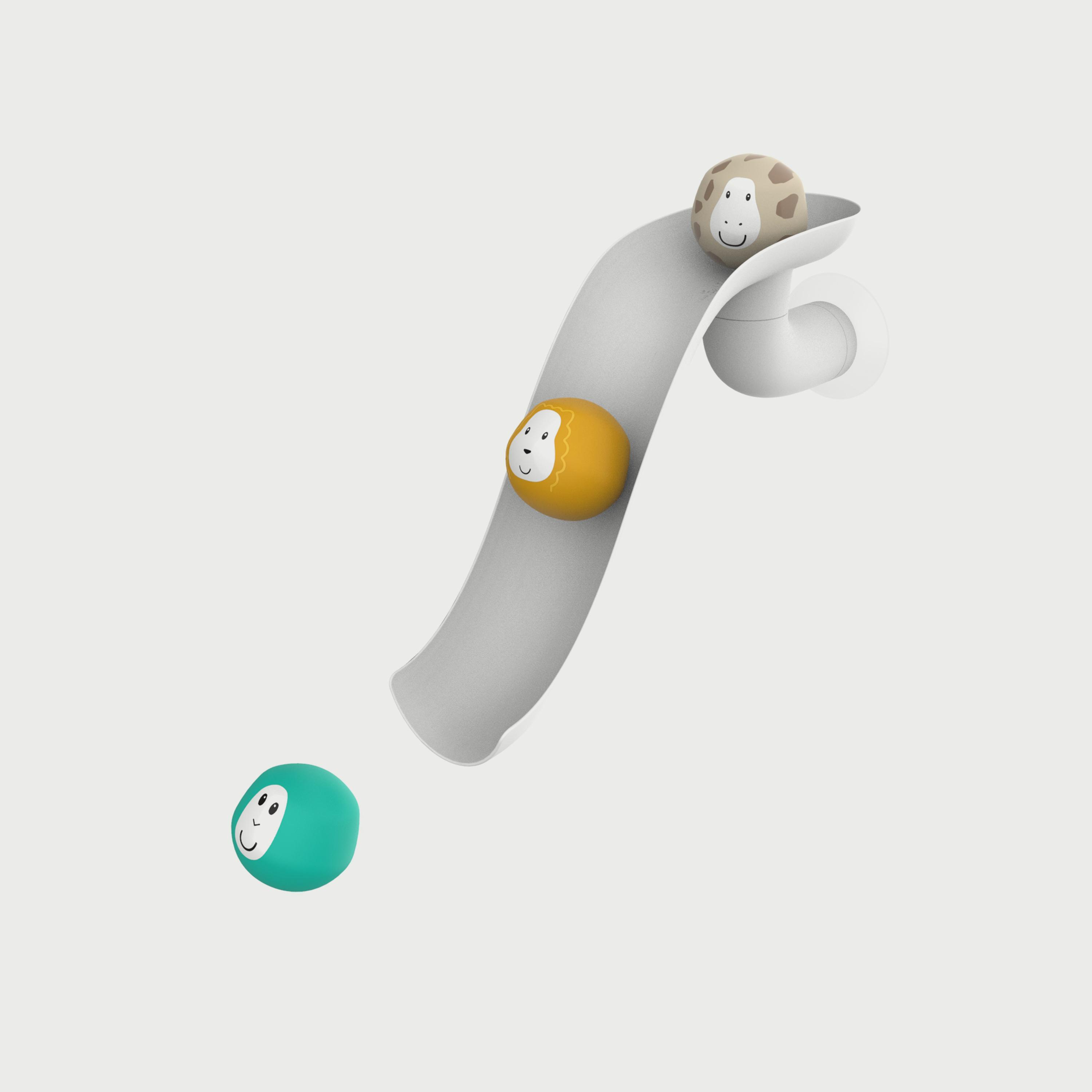 Matchstick Monkey Bathtime Slide Set, White-toys-babyandtoddlertoys-bathtoys-image-1