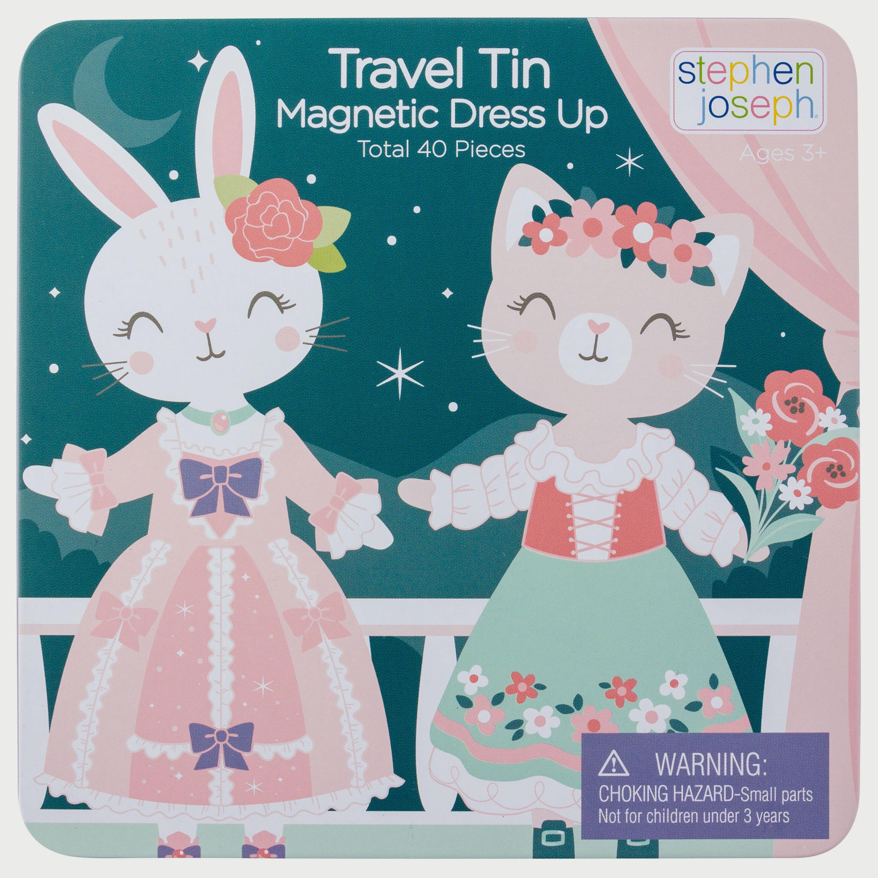 دمية تلبيس مغناطيسية من القصدير للسفر من ستيفن جوزيف, أرنب و قطة-toys-dollsandplaysets-dolls-image-1