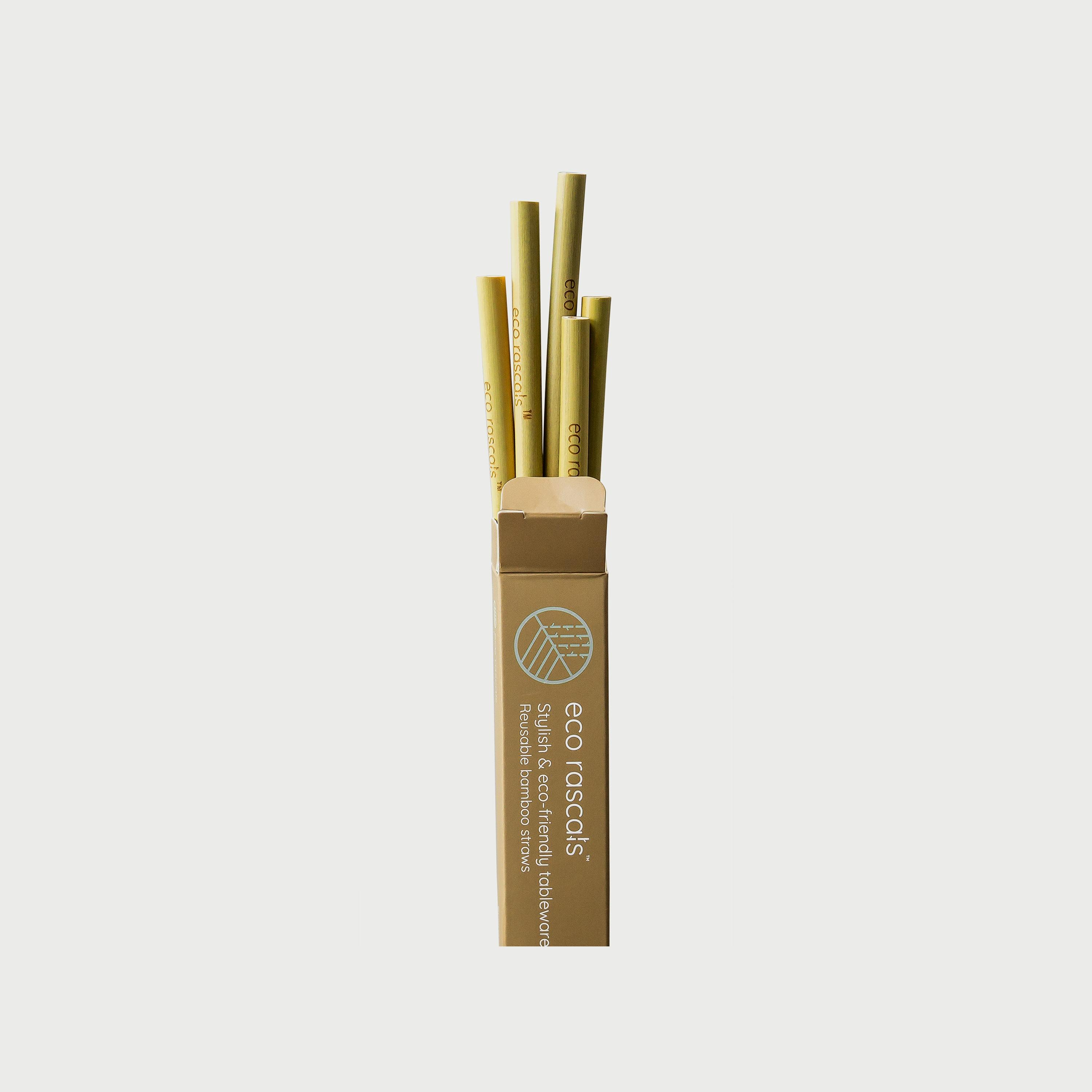 Eco Rascals 5-Piece Bamboo Straws Reusable -baby-feeding-mealtimeessentials-image-2