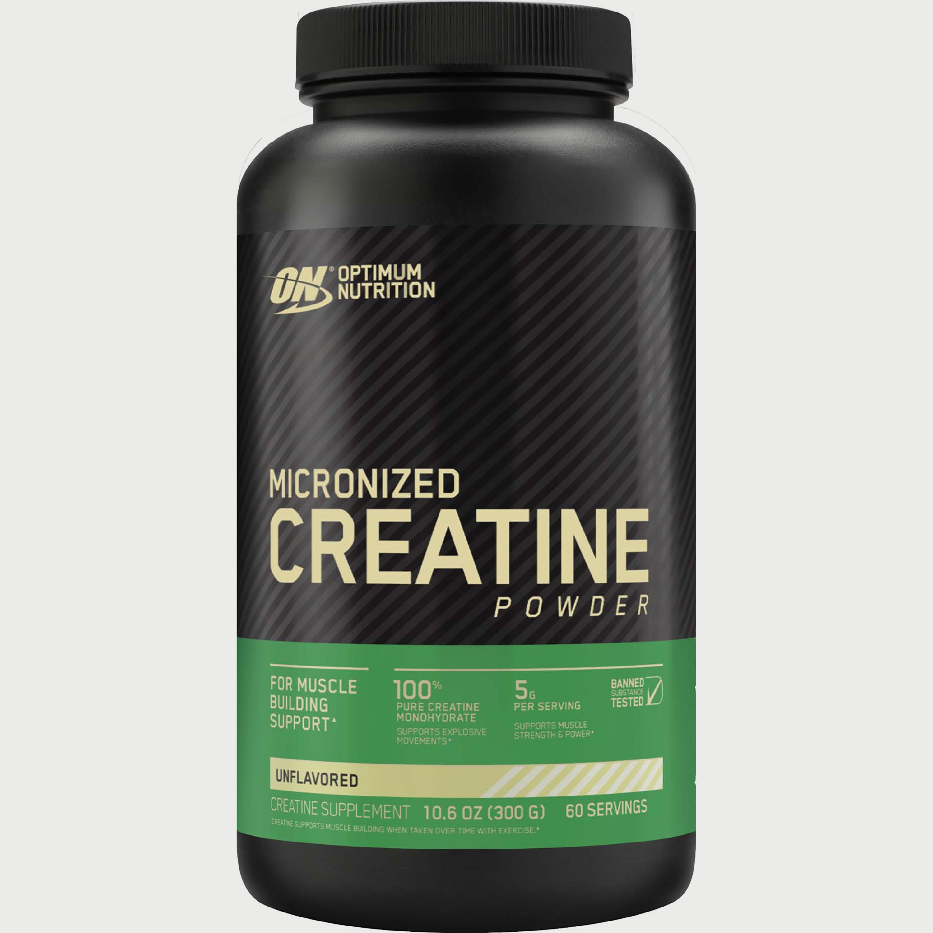 مسحوق الكرياتين، 300 جم 0.66 رطل، بدون نكهات، من اوبتيموم نوتريشن-sports-nutrition-prepostworkout-image-1