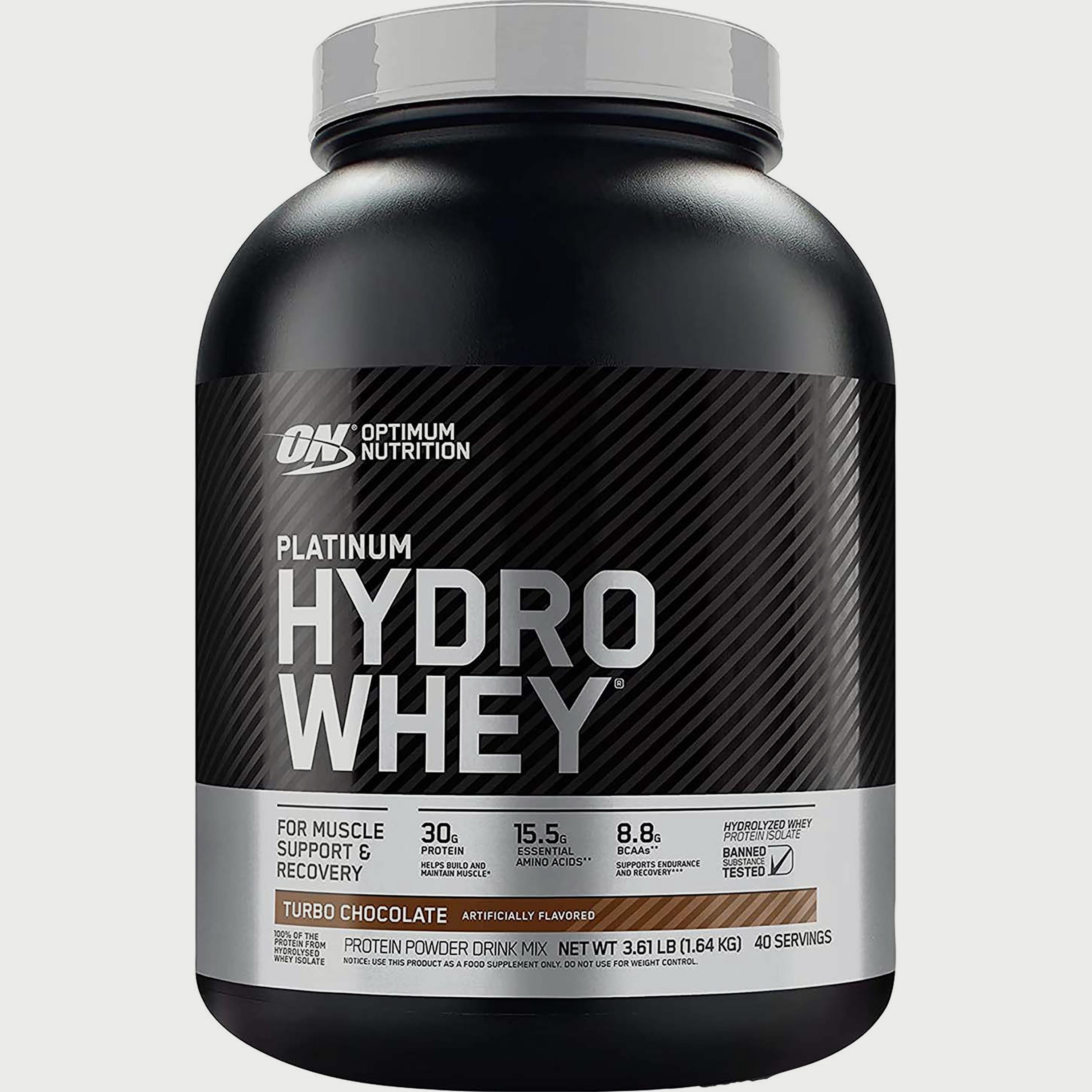 بلاتينيوم هايدرو واي، 3.5 رطل (1.6 كجم)، تربو تشوكليت، من اوبتيموم نوتريشن-sports-nutrition-proteins-image-1
