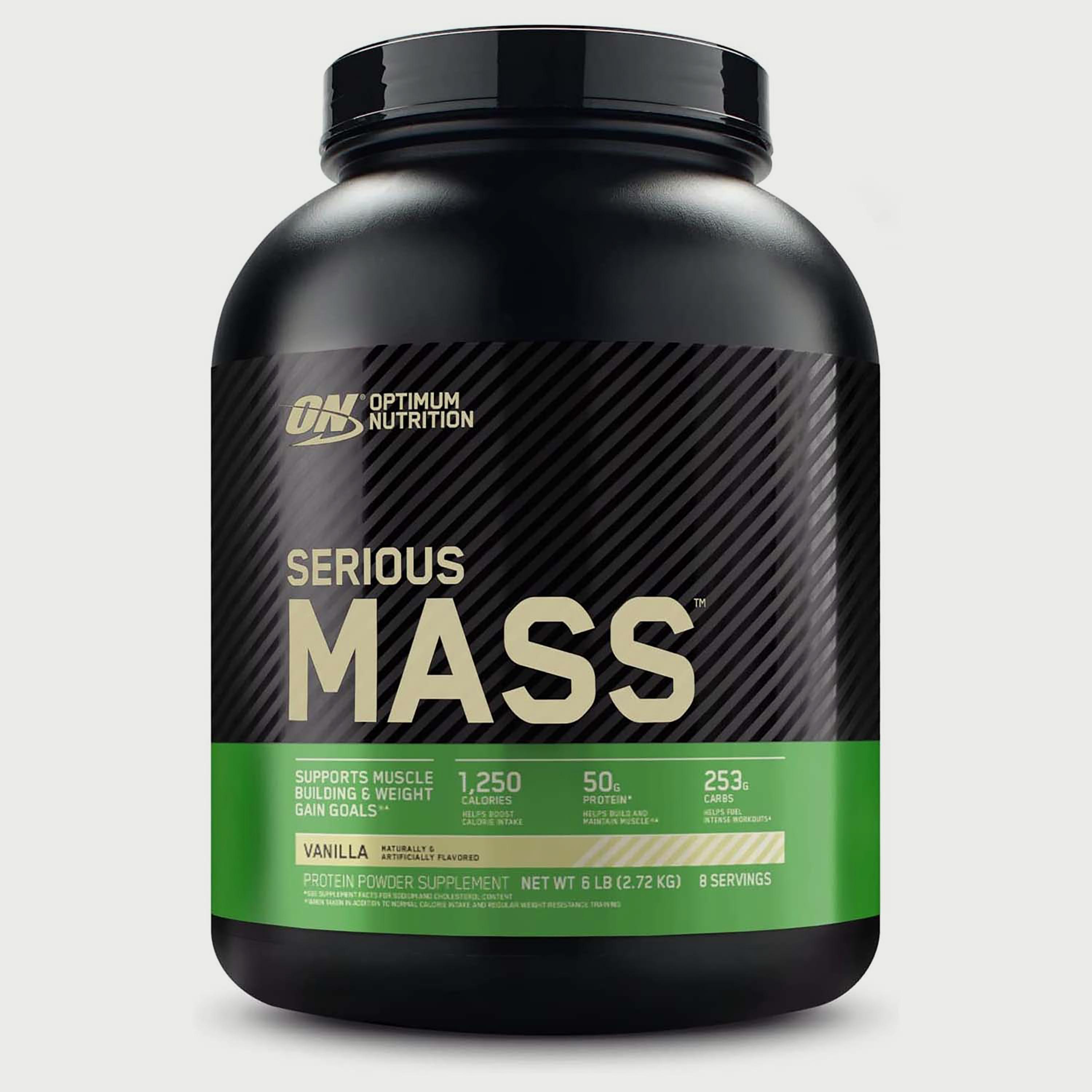 سيرياس ماس، 6 رطل (2.7 كجم)، الفانيليا، من اوبتيموم نوتريشن-sports-nutrition-proteins-image-1
