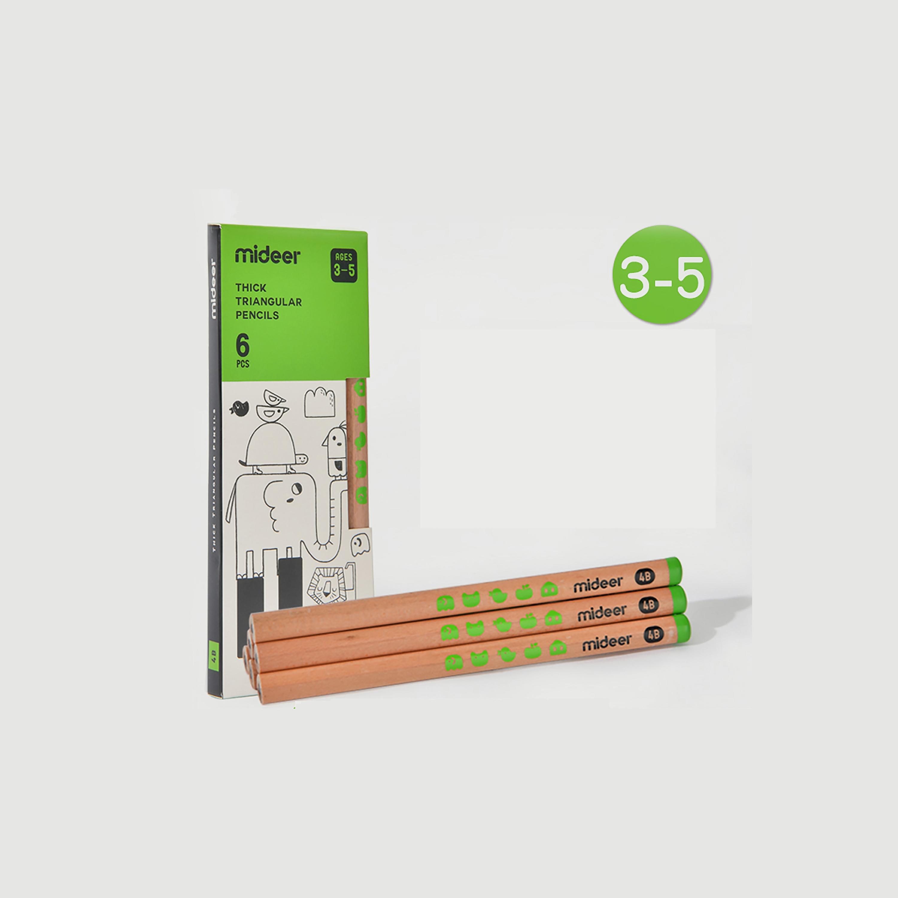 Mideer Triangular Pencil 4B, 6 Piece-school-stationery-pensandpencils-image-1