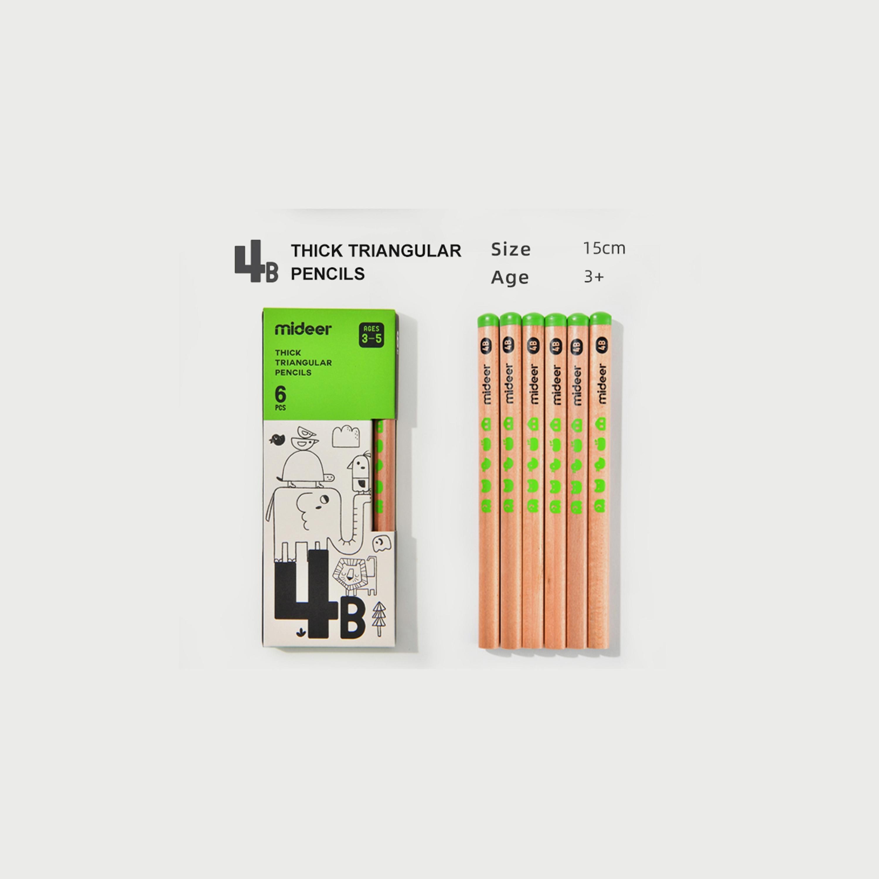 Mideer Triangular Pencil 4B, 6 Piece-school-stationery-pensandpencils-image-5