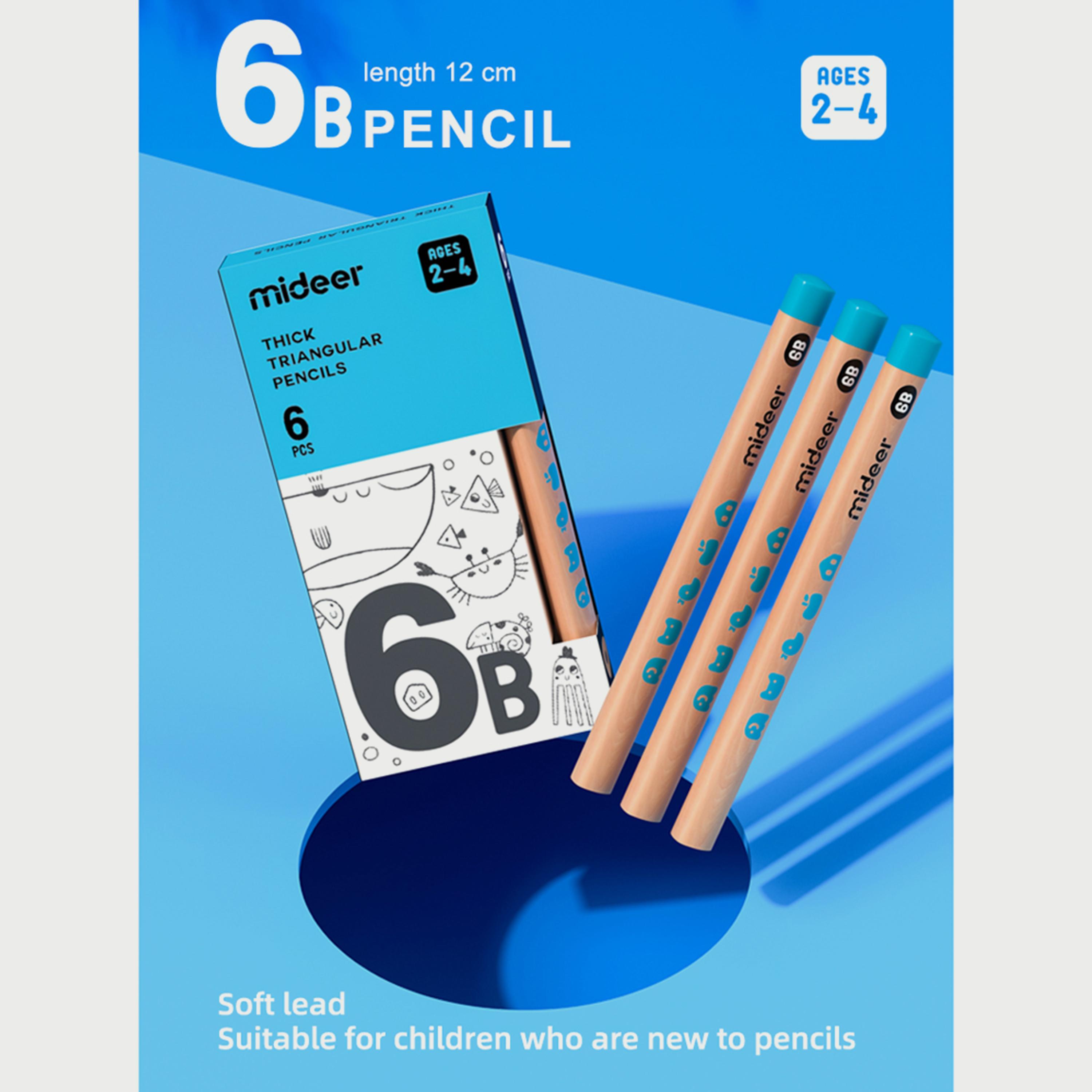 Mideer Triangular Pencil 6B, 6 Piece-school-stationery-pensandpencils-image-4